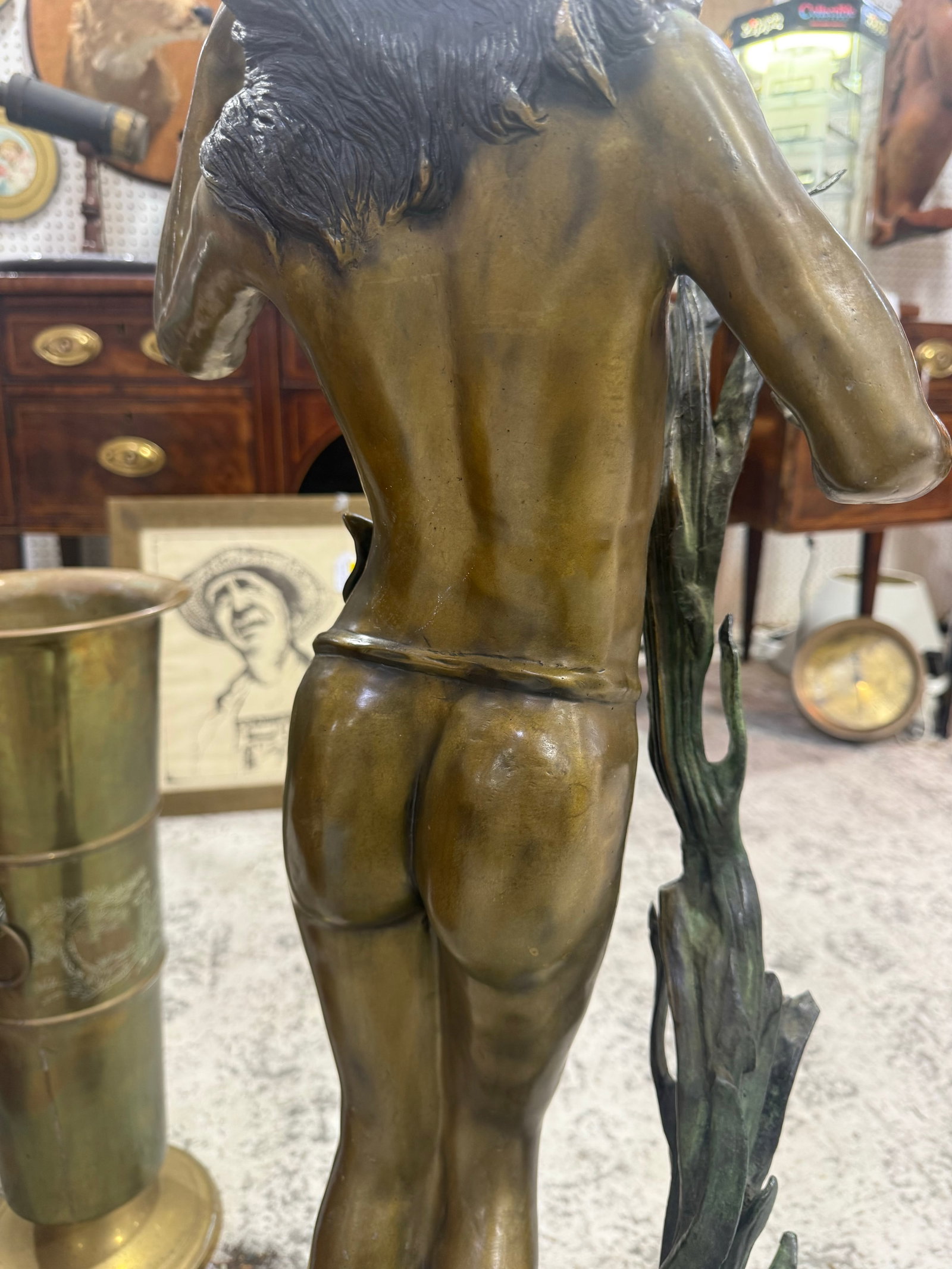 Bronze Auguste Moreau's "Summer Dreams" 36in Moreau Sculpture Signed - 5