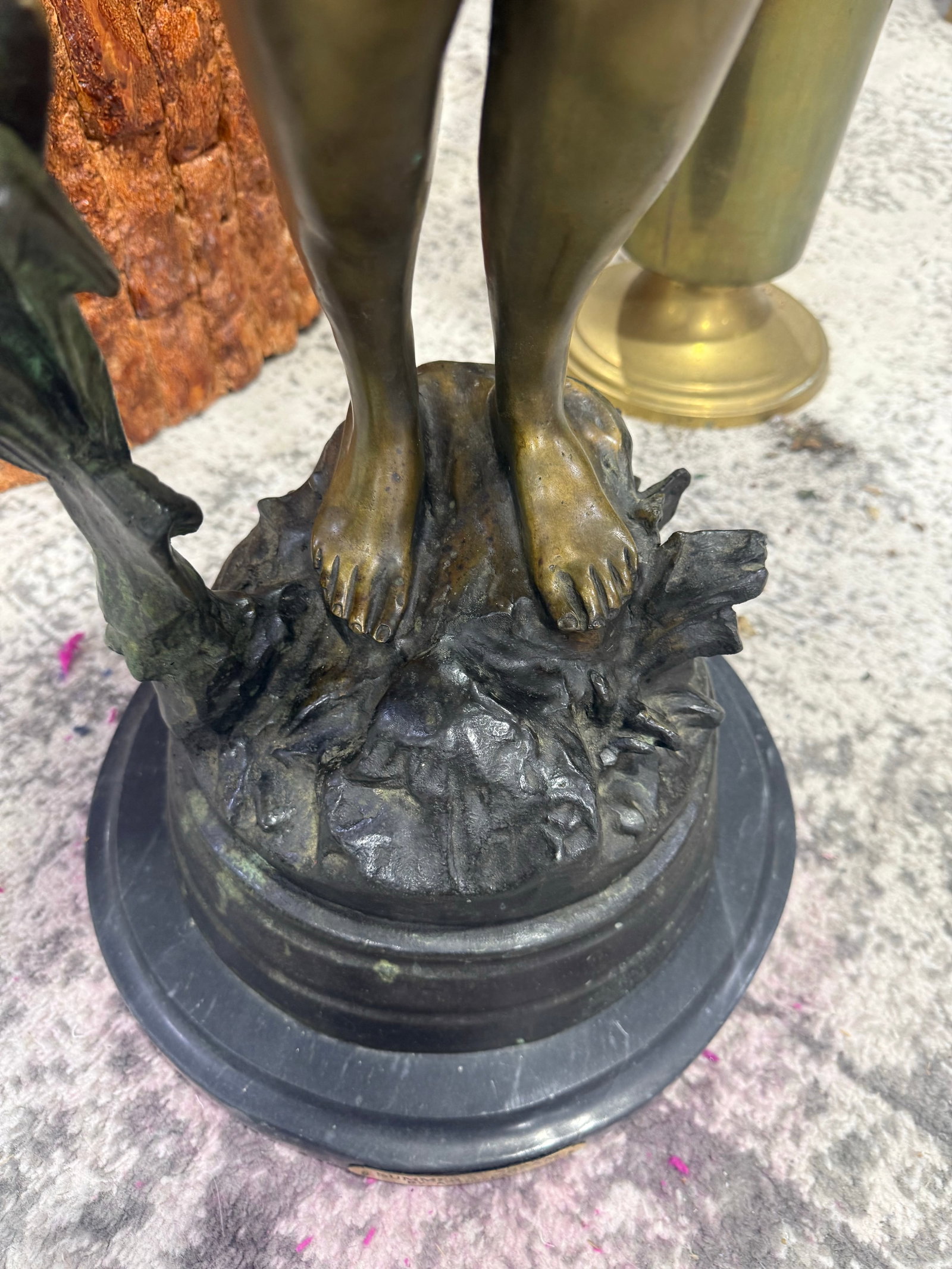 Bronze Auguste Moreau's "Summer Dreams" 36in Moreau Sculpture Signed - 6