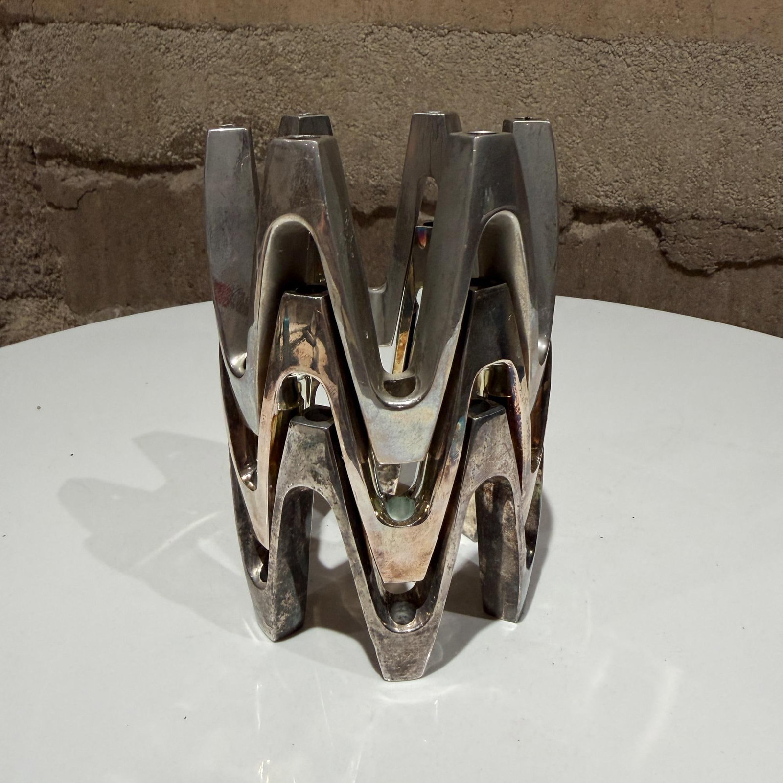 Silver-Plated Candle Holder Crown Model Jens Quistgaard Dansk Designs - 12