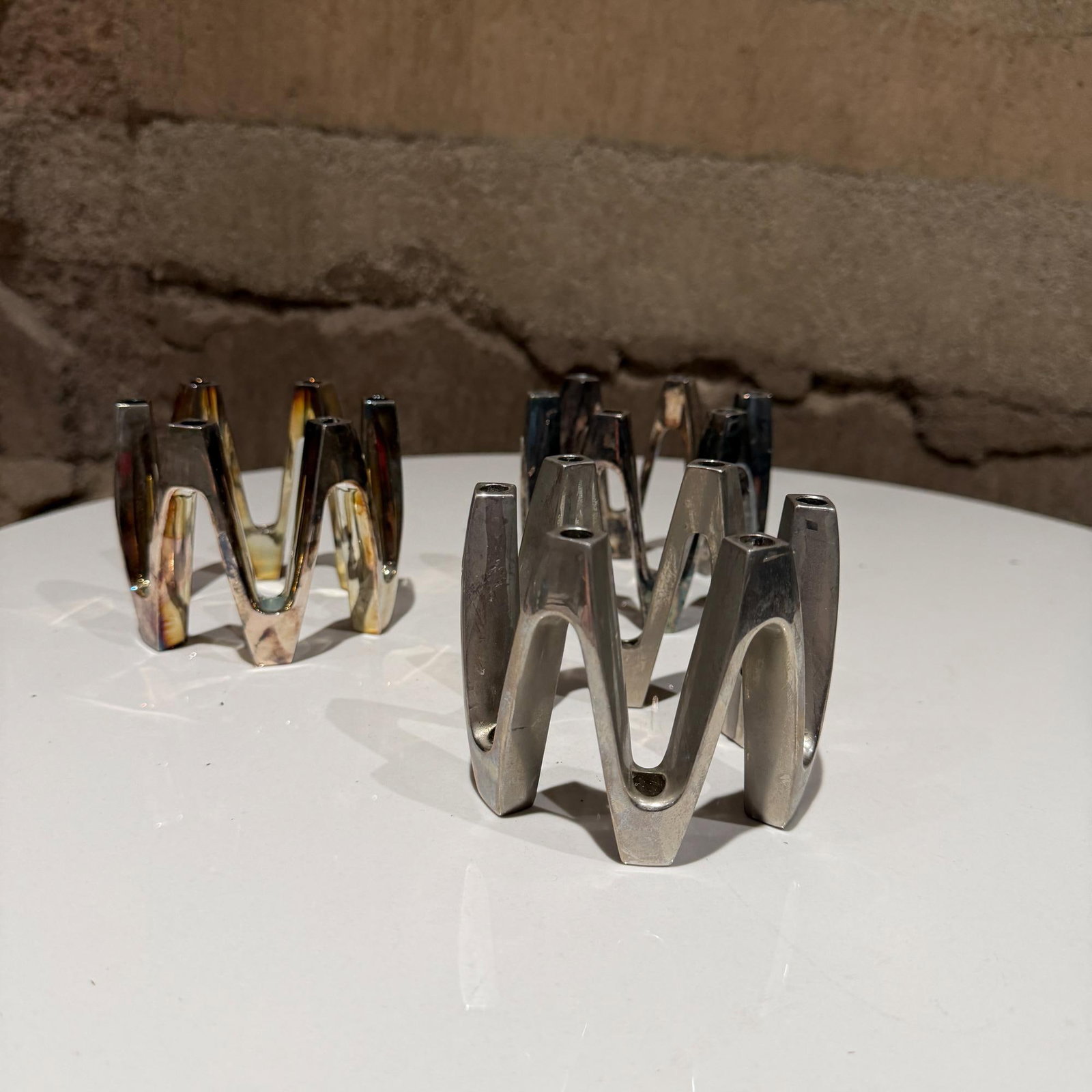 Silver-Plated Candle Holder Crown Model Jens Quistgaard Dansk Designs - 5