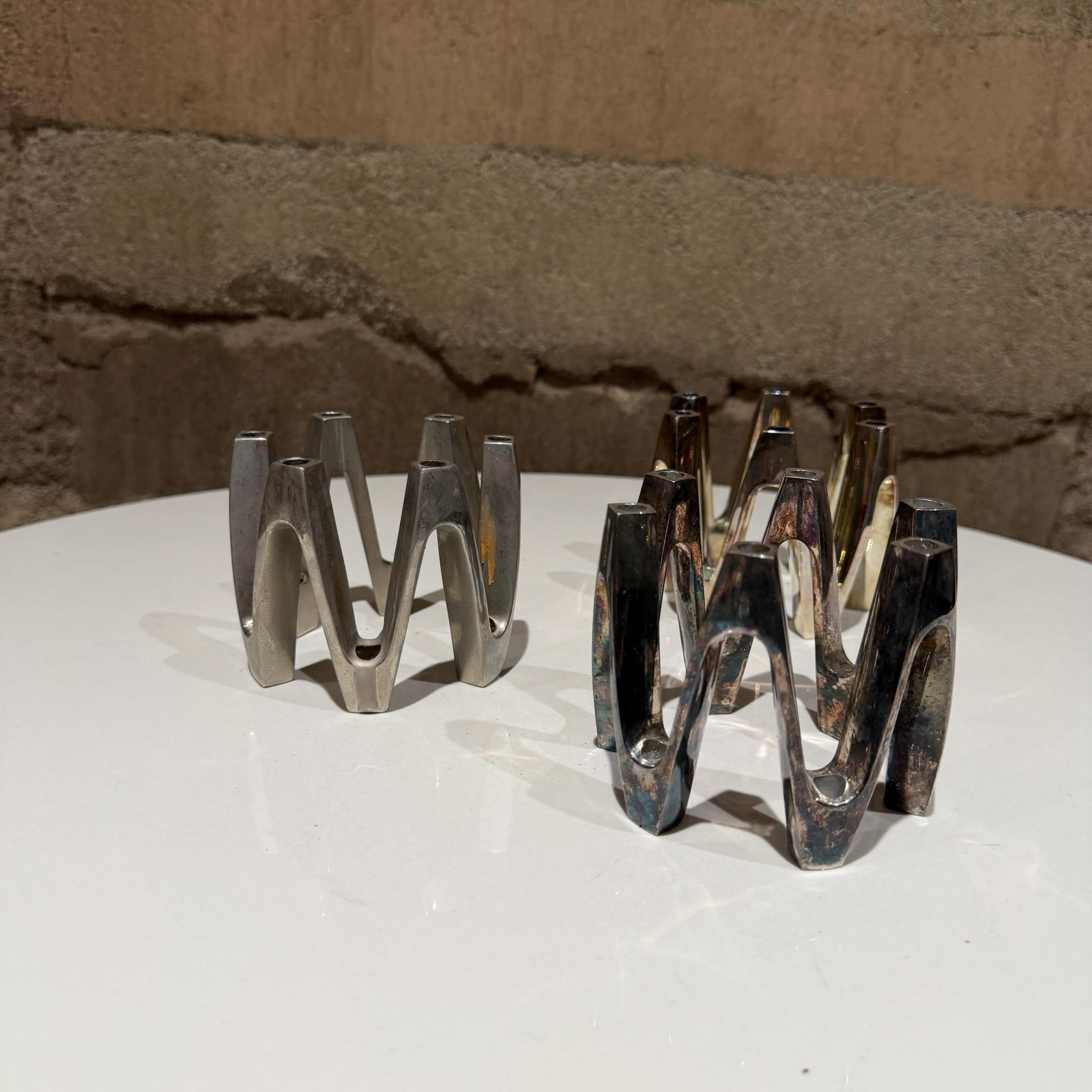 Silver-Plated Candle Holder Crown Model Jens Quistgaard Dansk Designs - 8