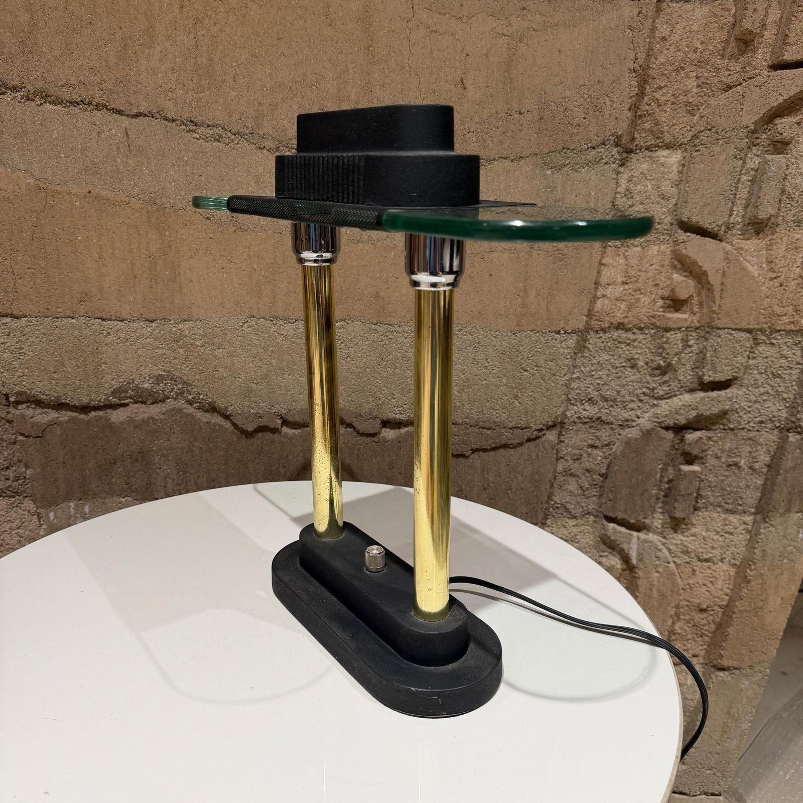 1980s Postmodern Banker's Lamp Robert Sonneman for George Kovacs - 3