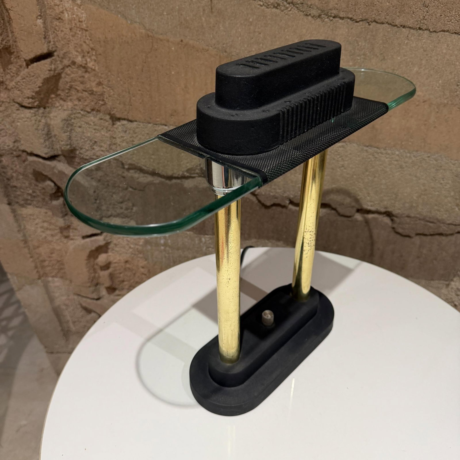 1980s Postmodern Banker's Lamp Robert Sonneman for George Kovacs - 5