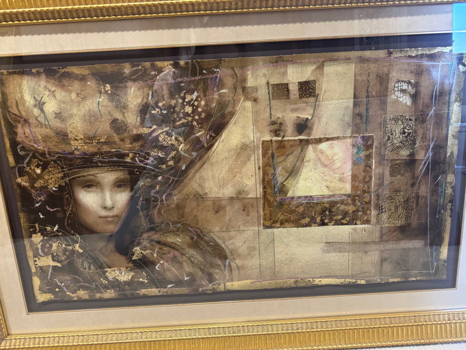 Late 20th Century Csaba Markus "Lady of Alexandria" Limited Edition Serigraph Ap 29 – Gold Lea - 2
