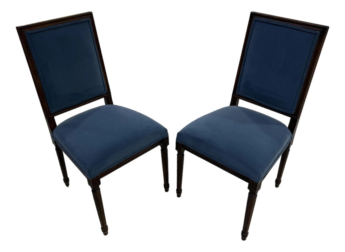 1930s Ballard Designs Upholstered Chairs Set of 2 - Made in Italy: Ballard Designs Upholstered Chairs Set of 2 Original Price $2,600 Made In Italy Excellent condition Bird floral upholstered on back on chairs With Original Sticker tags 18x18x38 The Ballard Designs