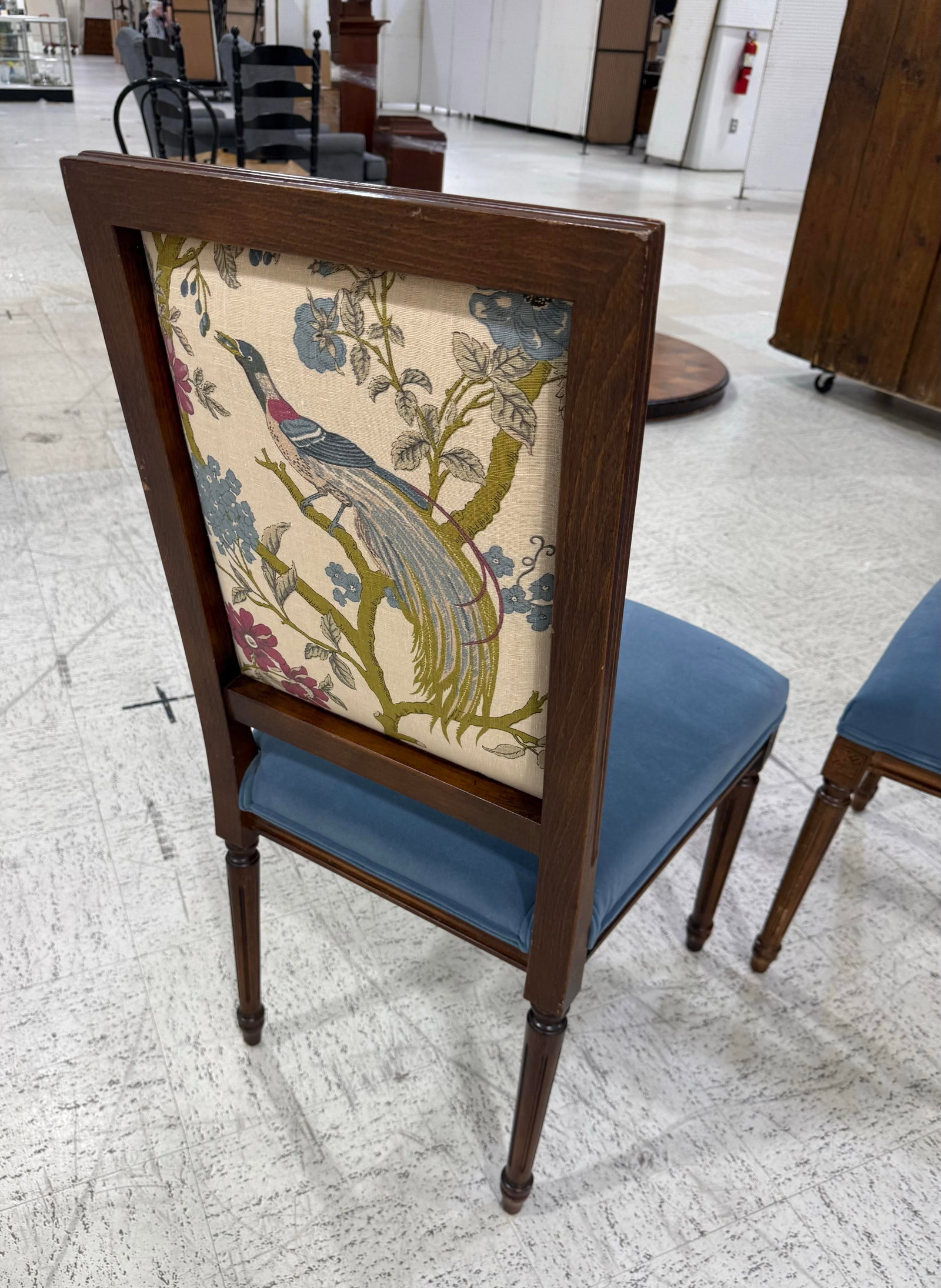 1930s Ballard Designs Upholstered Chairs Set of 2 - Made in Italy - 4
