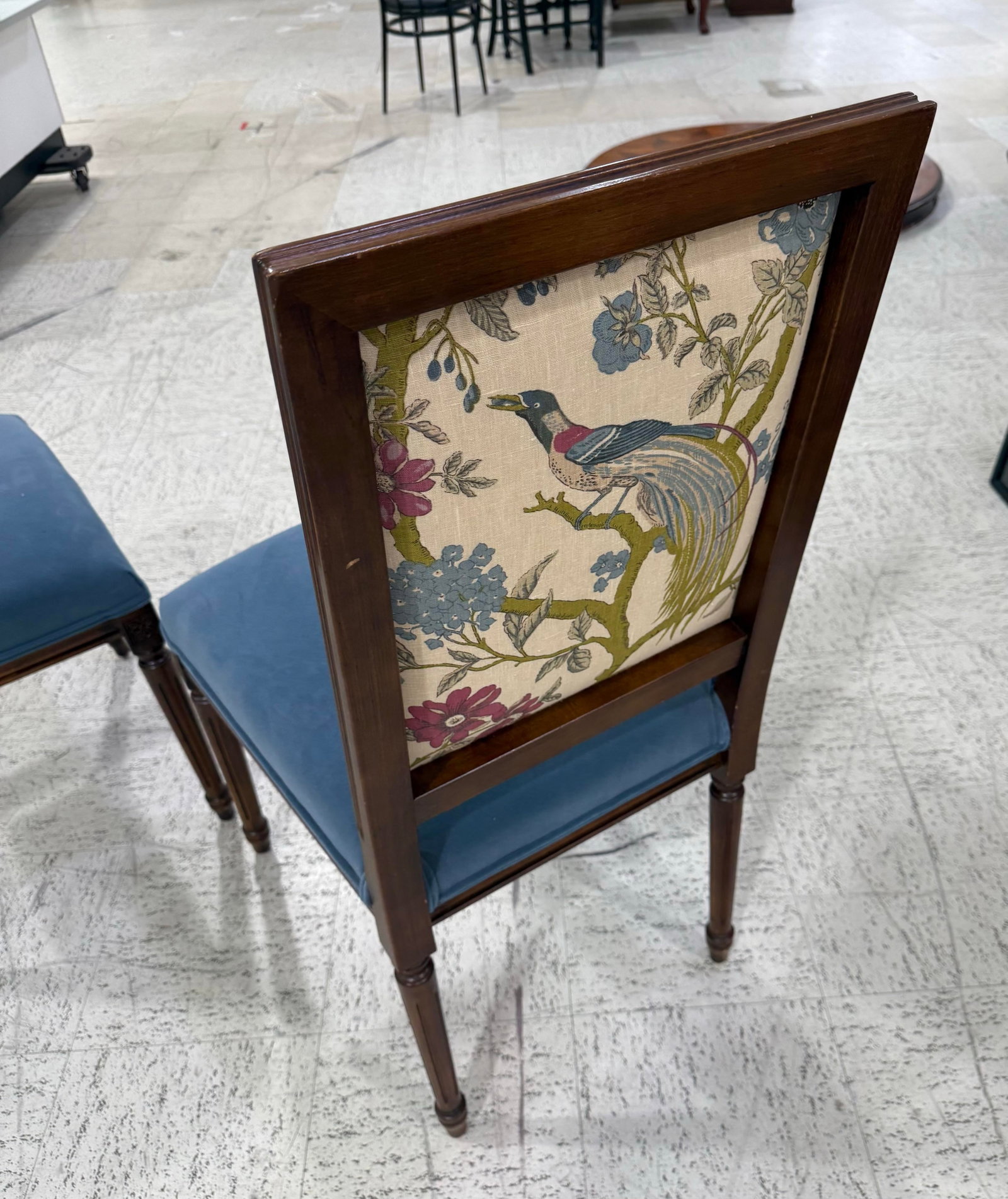 1930s Ballard Designs Upholstered Chairs Set of 2 - Made in Italy - 5