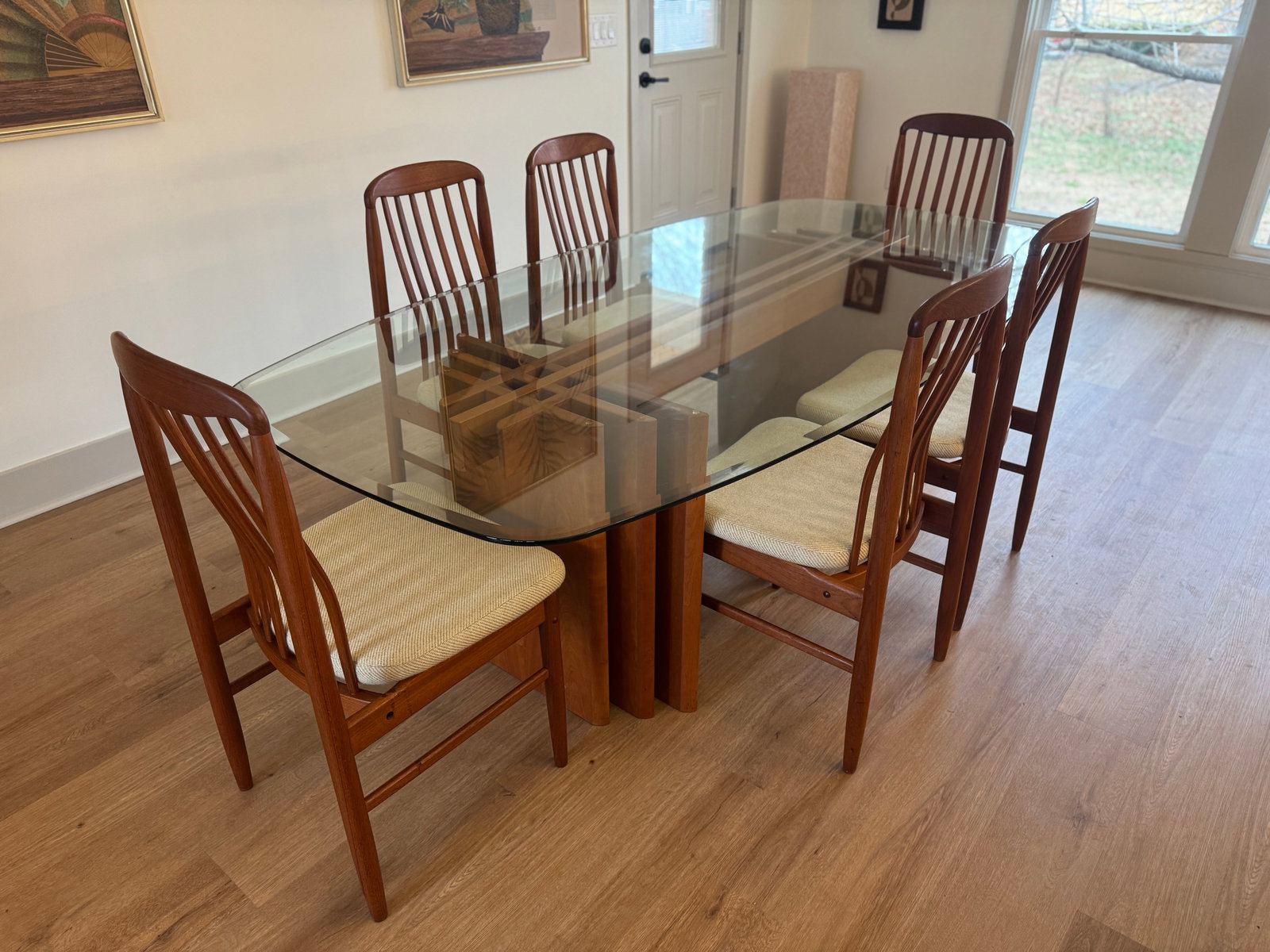 1960s Mid-Century Modern 'Benny Linden' Dining Room Table With Six Chairs - 10