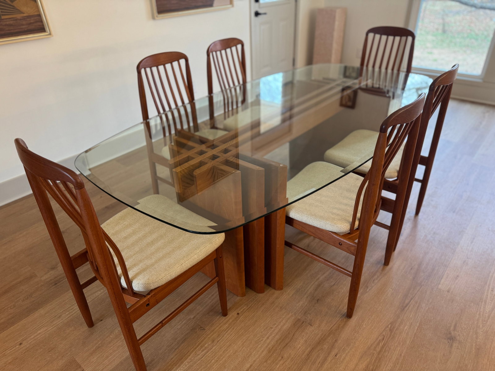 1960s Mid-Century Modern 'Benny Linden' Dining Room Table With Six Chairs - 4