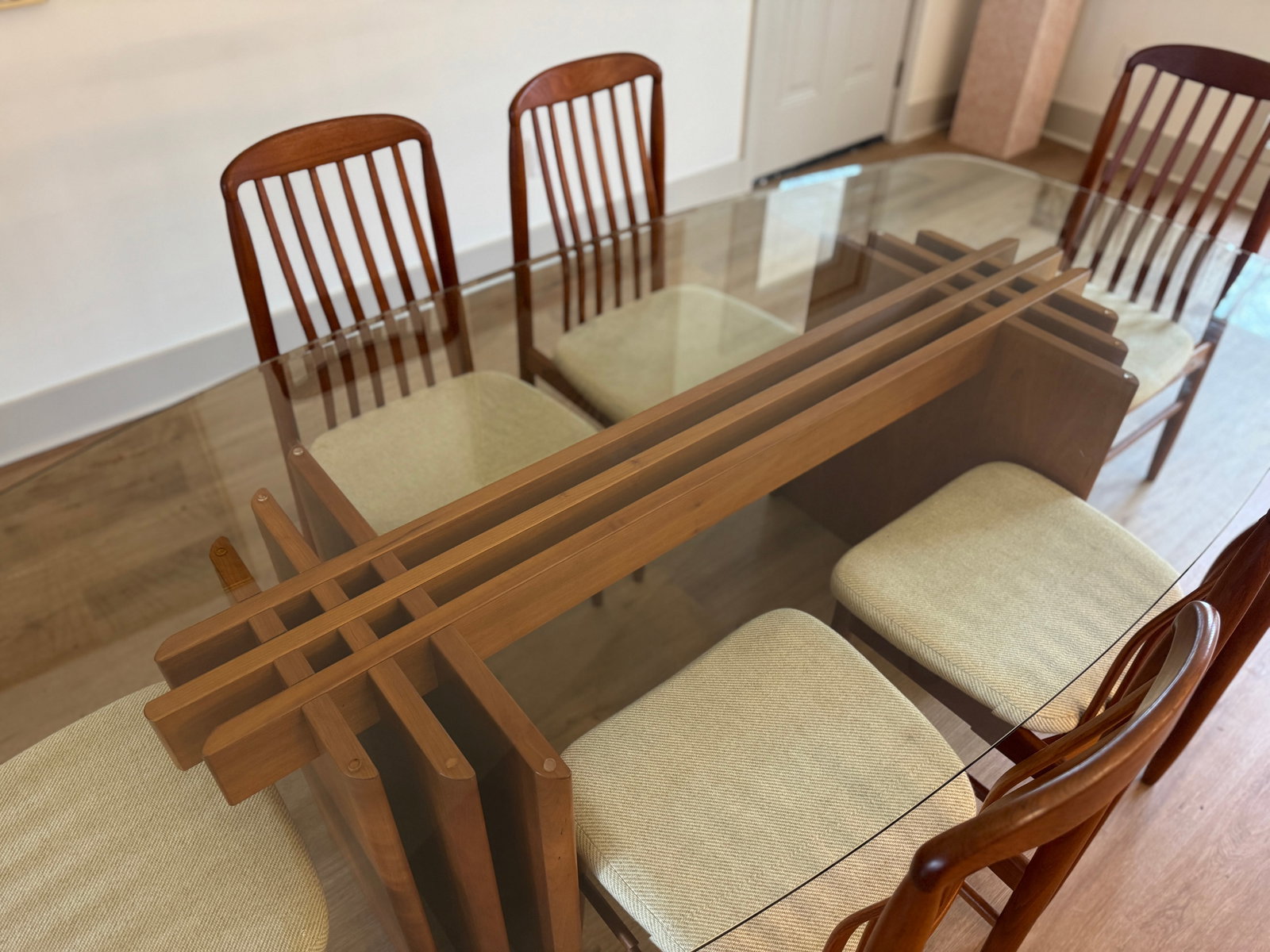 1960s Mid-Century Modern 'Benny Linden' Dining Room Table With Six Chairs - 5