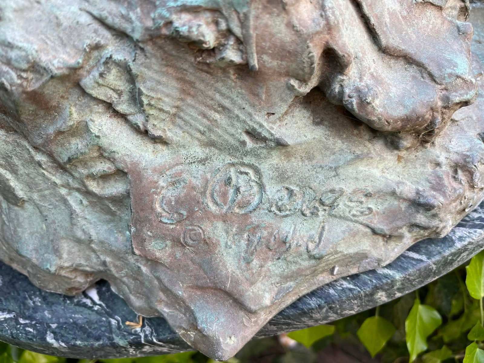At the Water's Edge (1914) by Edward Berge – Antique Bronze Sculpture (Roman Bronze Works) - 10
