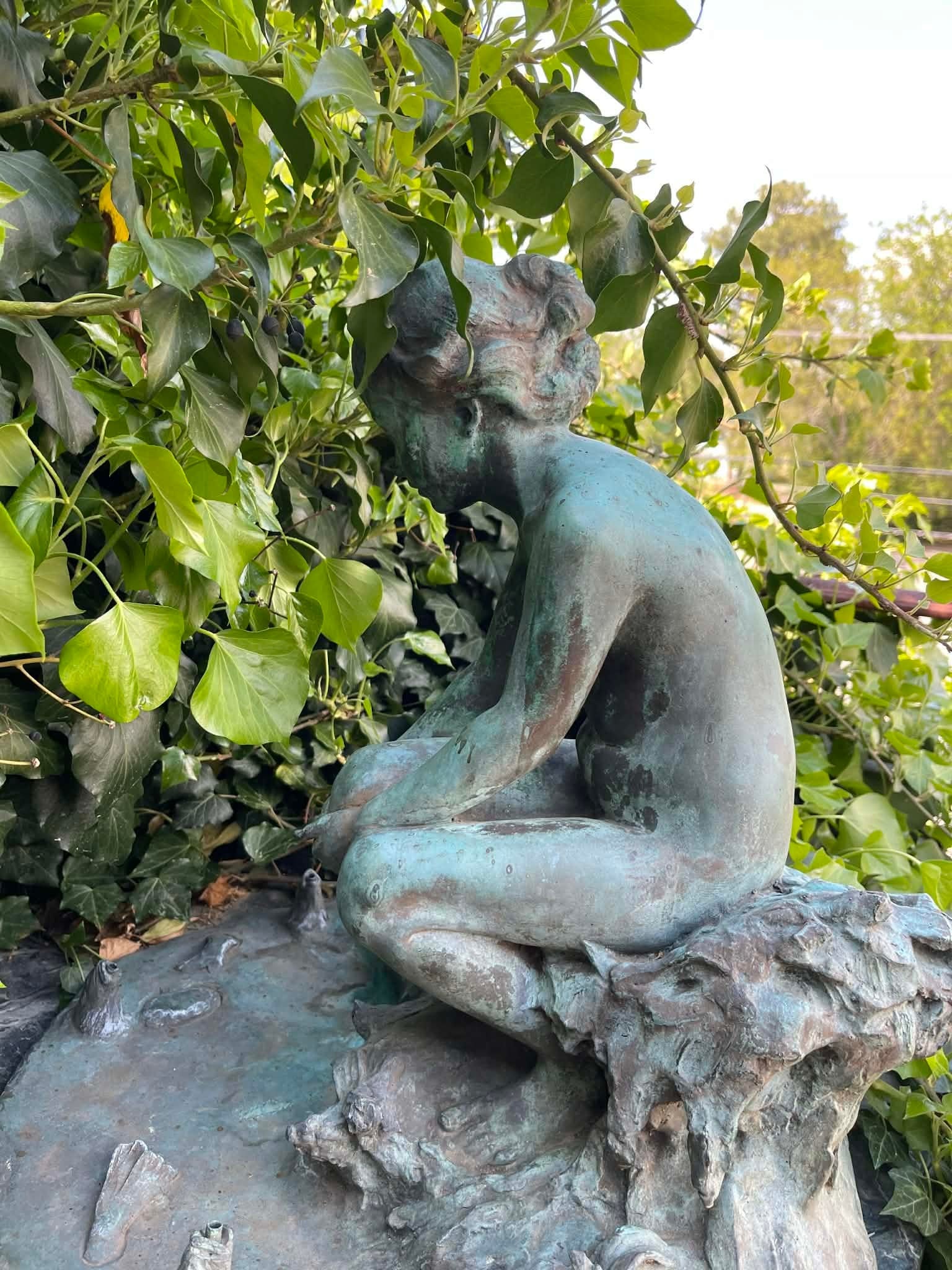 At the Water's Edge (1914) by Edward Berge – Antique Bronze Sculpture (Roman Bronze Works) - 15