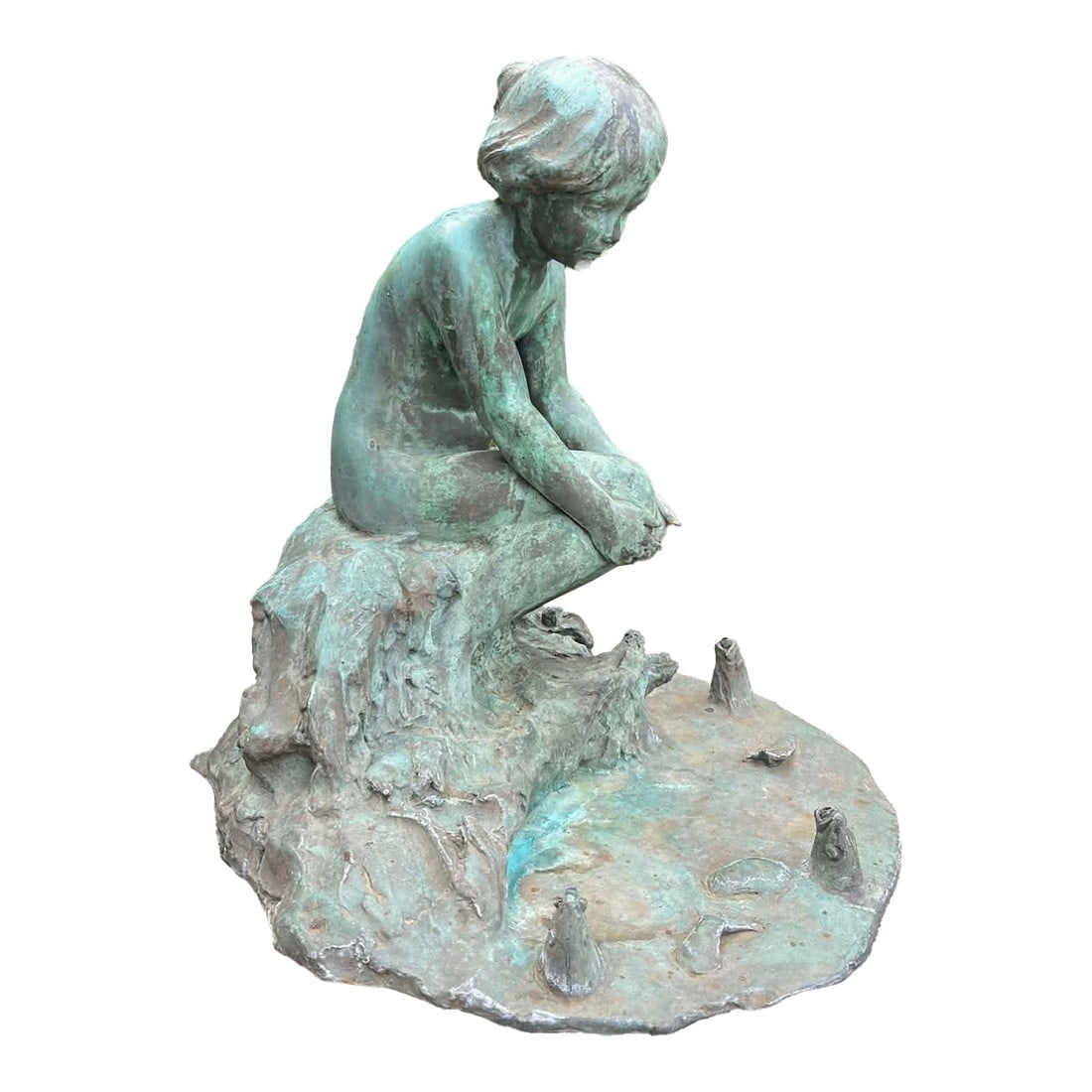 At the Water's Edge (1914) by Edward Berge – Antique Bronze Sculpture (Roman Bronze Works) (1 of 15)