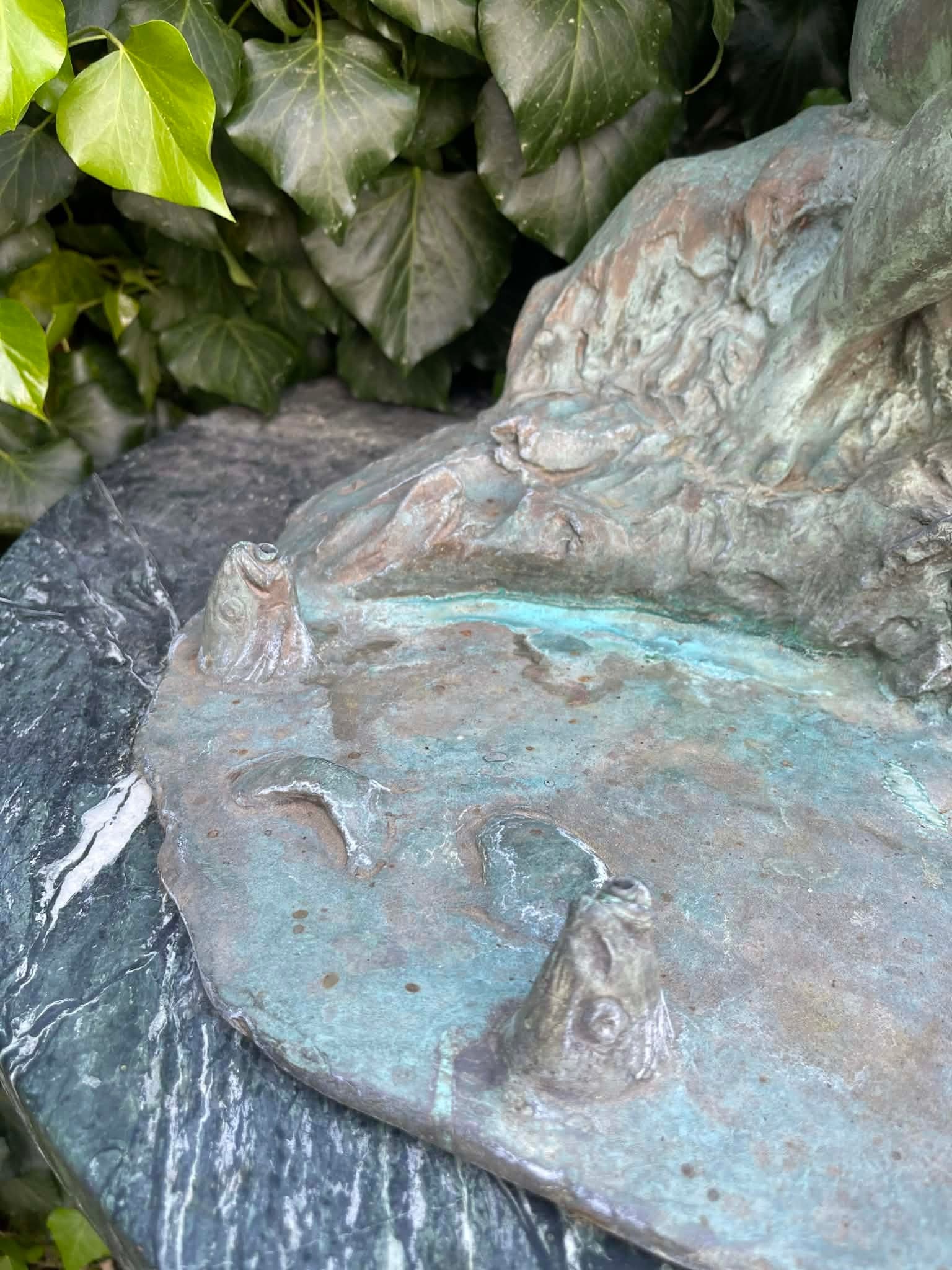 At the Water's Edge (1914) by Edward Berge – Antique Bronze Sculpture (Roman Bronze Works) - 4