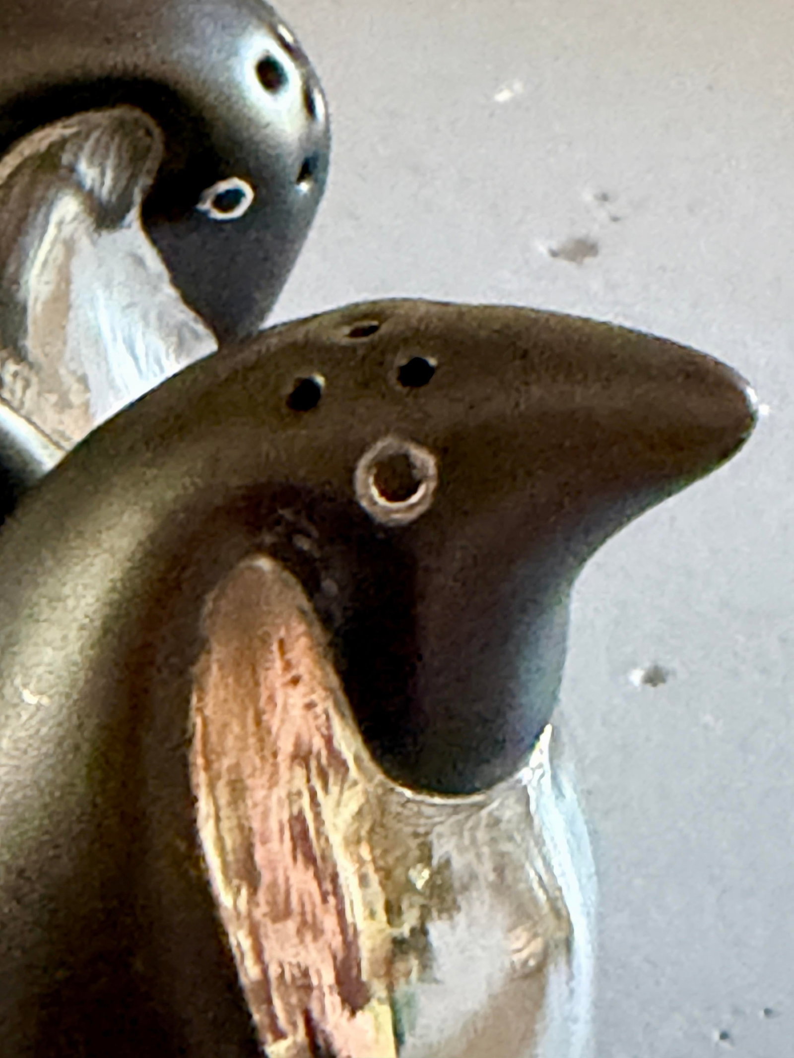 1980s Emilia Castillo Taxco Sterling and Porcelain Penguin Salt & Pepper Shakers - a Pair - 10