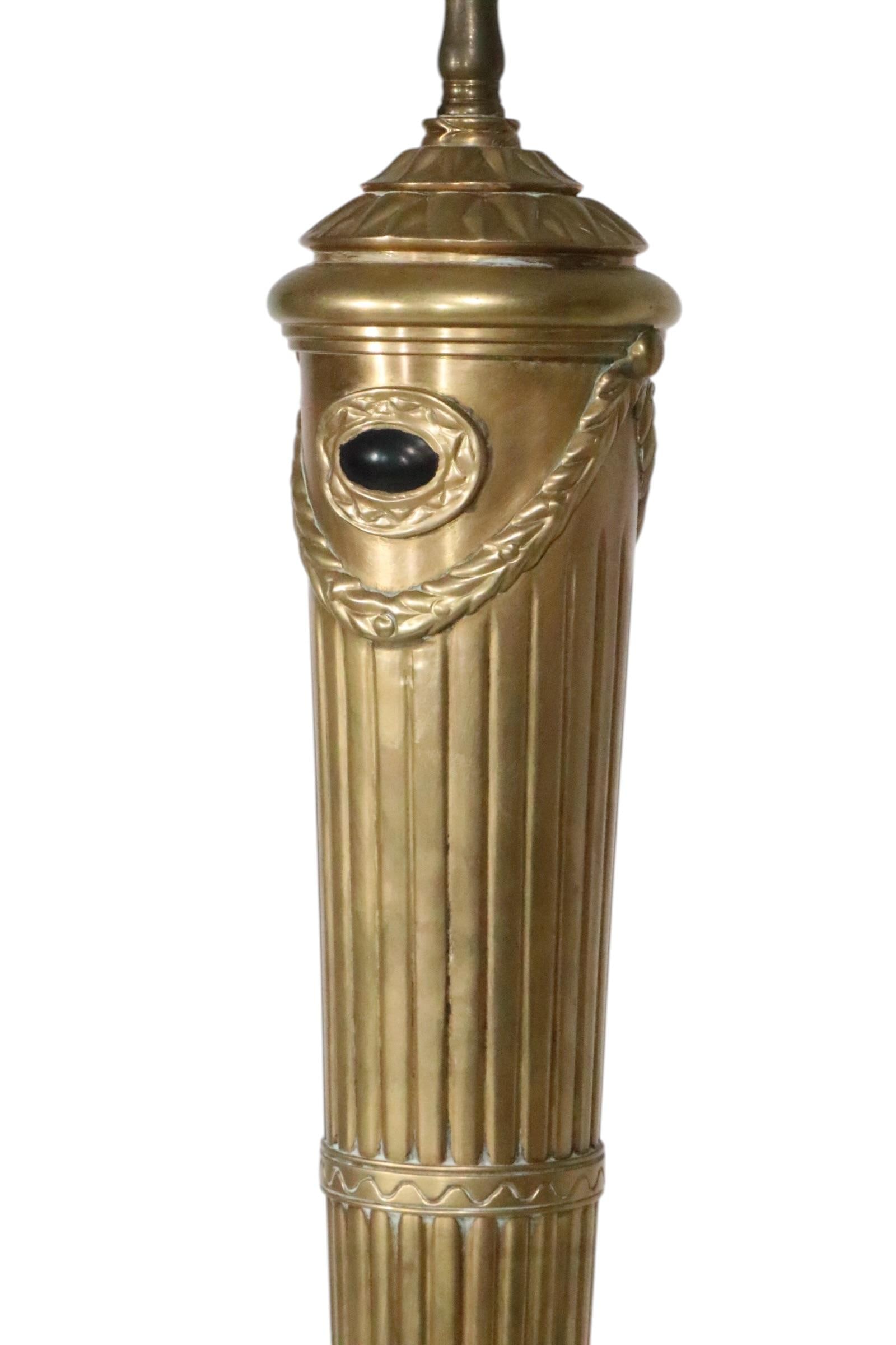 Late 20th Century Neo Classical Brass Table Lamps by Chapman - a Pair - 13