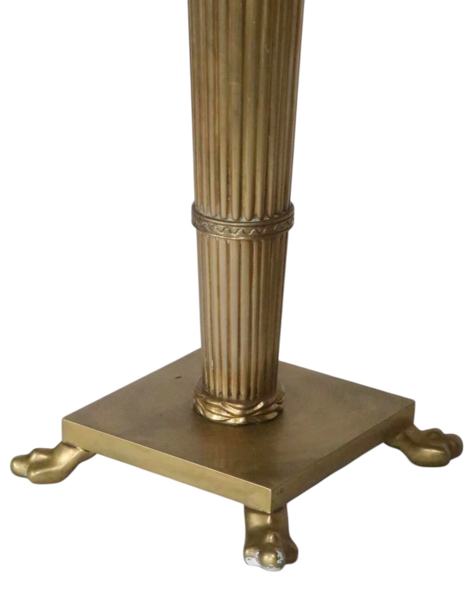 Late 20th Century Neo Classical Brass Table Lamps by Chapman - a Pair - 4