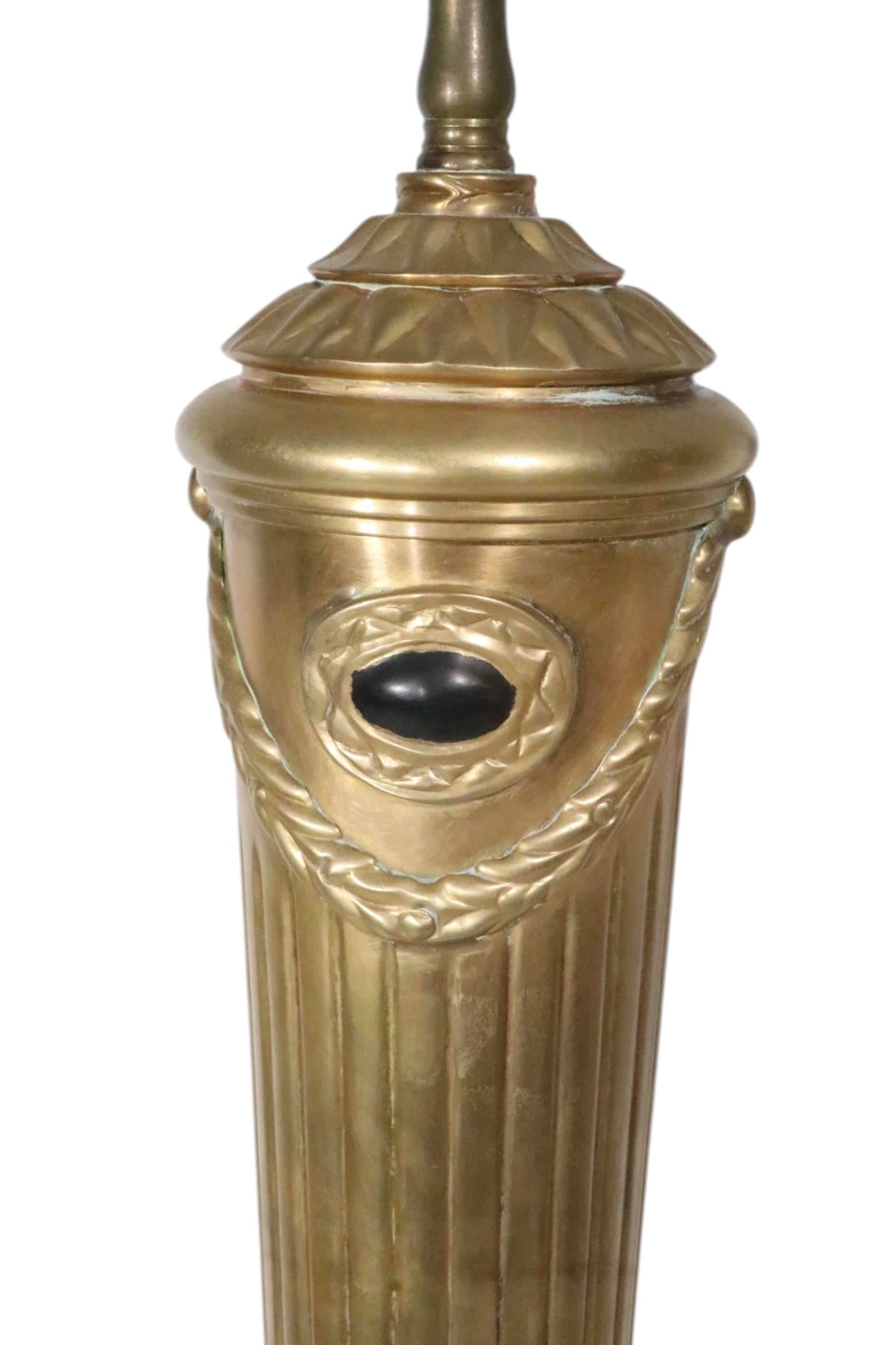 Late 20th Century Neo Classical Brass Table Lamps by Chapman - a Pair - 6