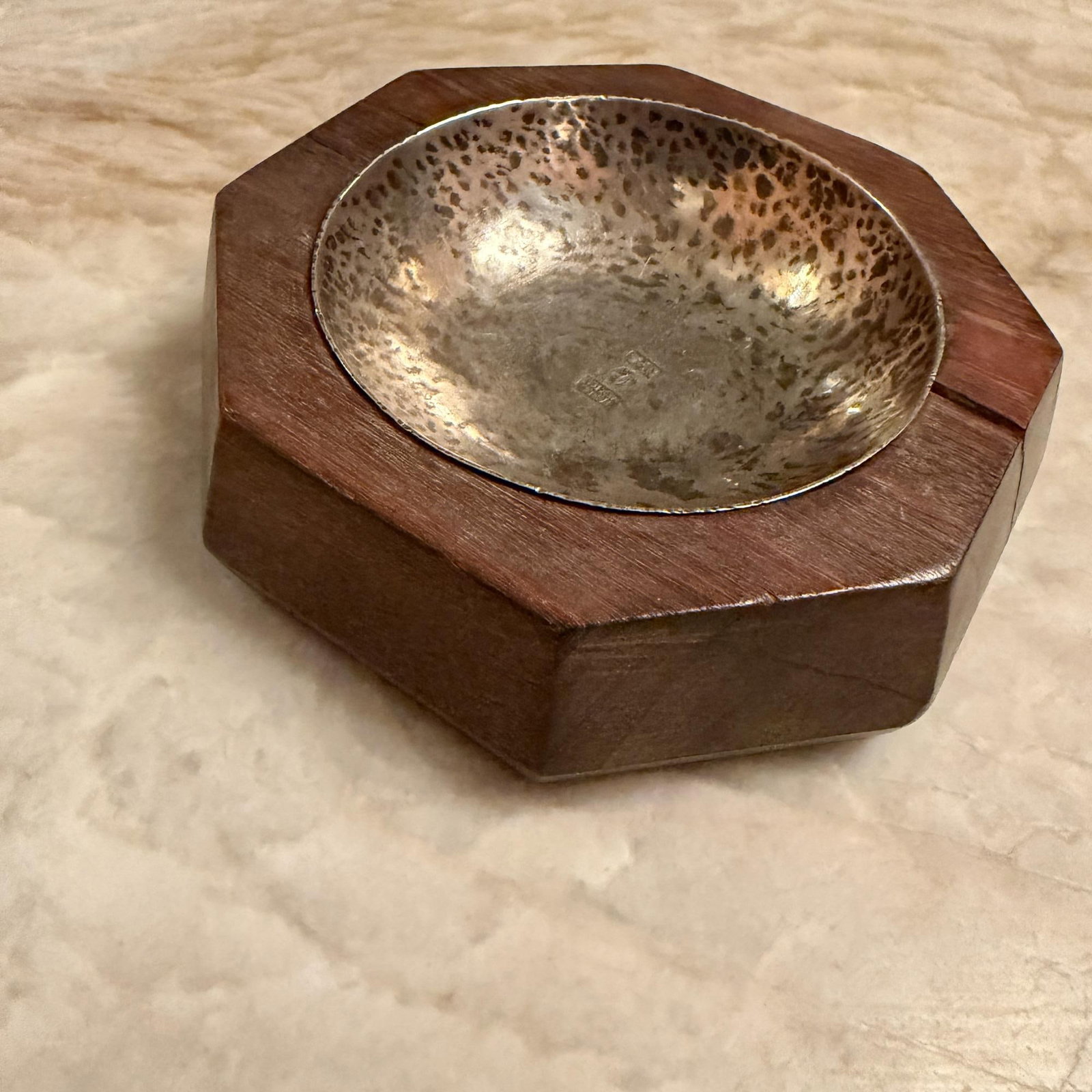 William Spratling Octagonal Wood Silver Dish Mid-Century Mexican Modernism - 3