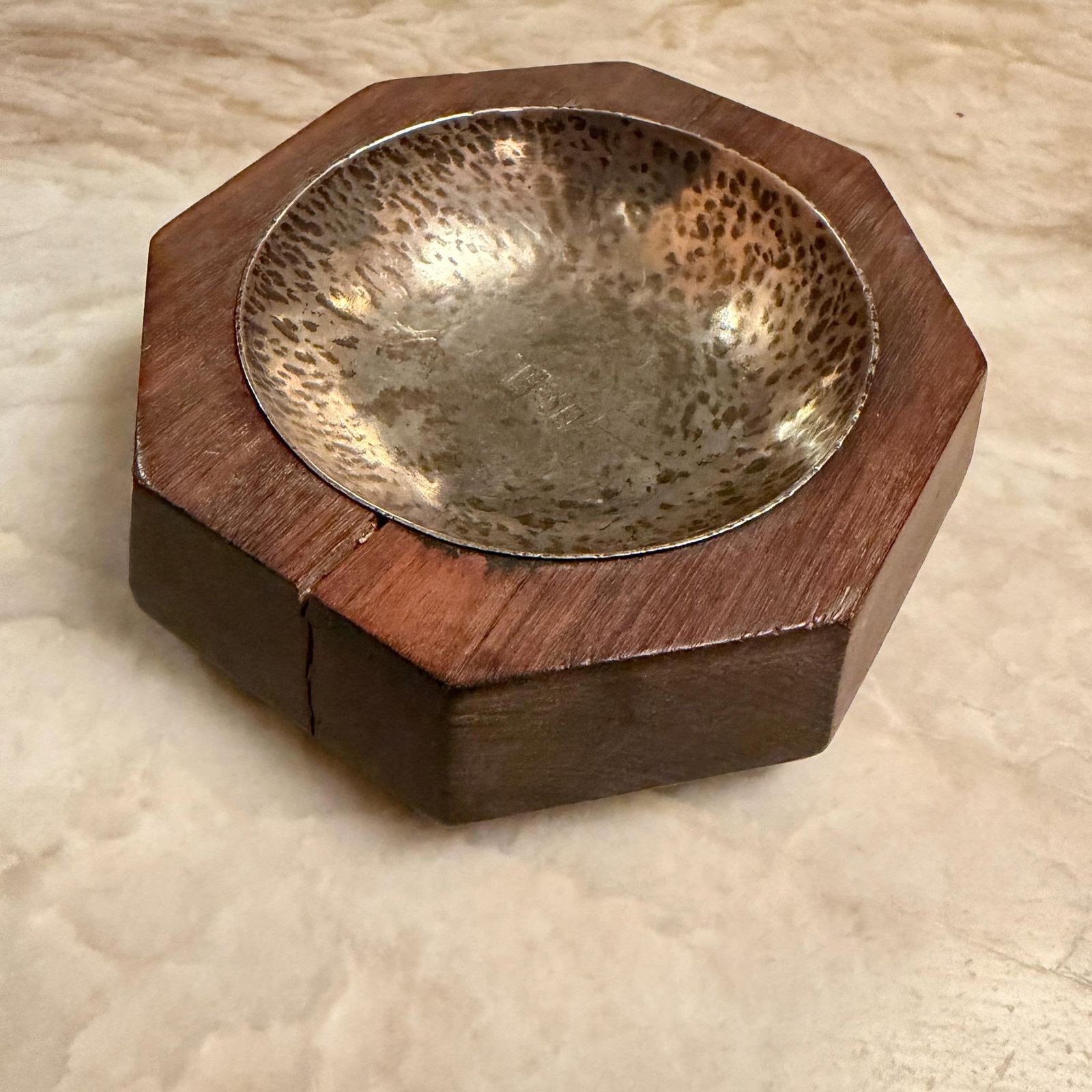 William Spratling Octagonal Wood Silver Dish Mid-Century Mexican Modernism - 4