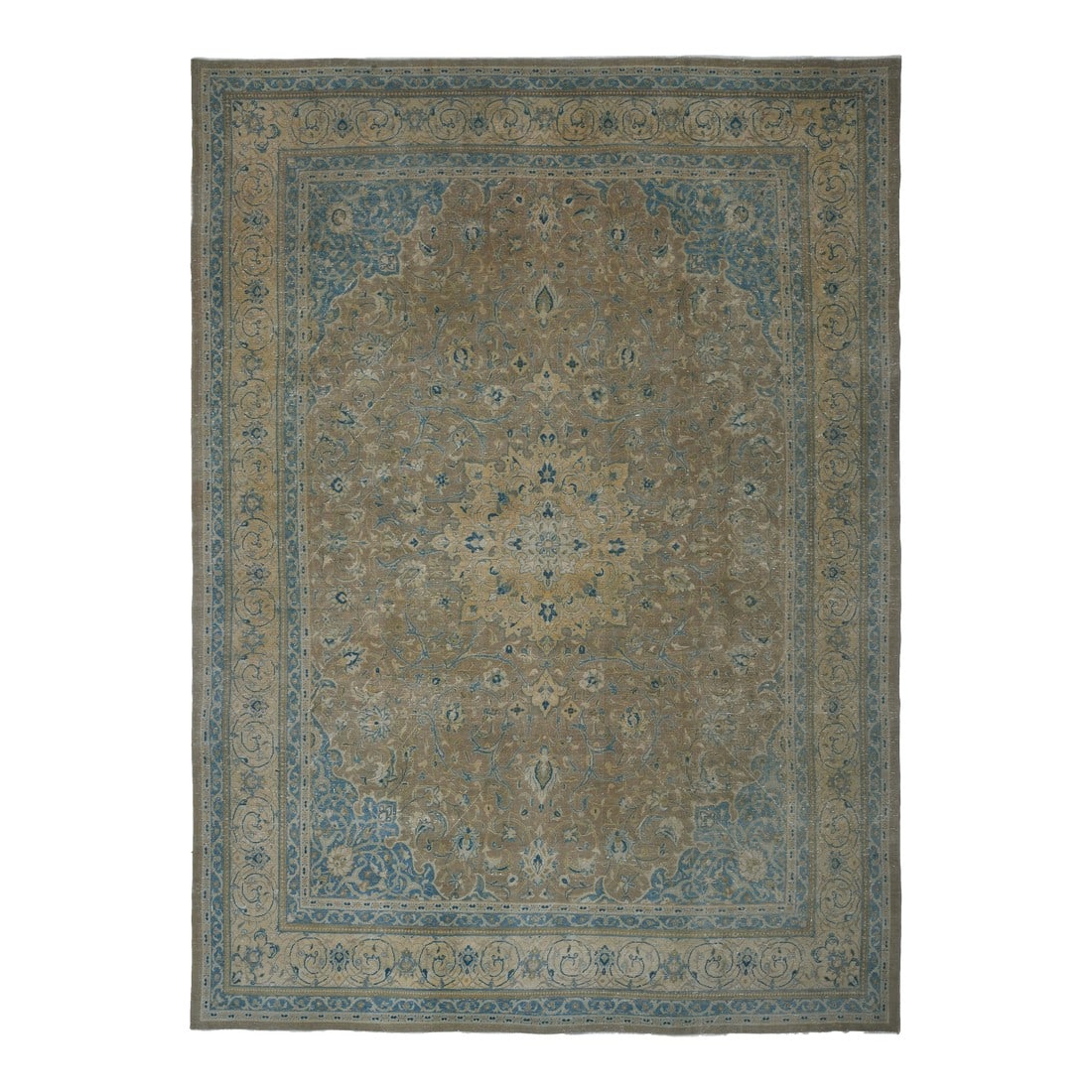 1970s Vintage Persian Handmade Wool Cotton Brown Area Rug: Vintage Persian Hand-Knotted area rug is a semi-antique vintage area rug. The '70s Eastern region of Anatolian's unique rug is perfectly hand-knotted by the artisan. This special piece of art has very