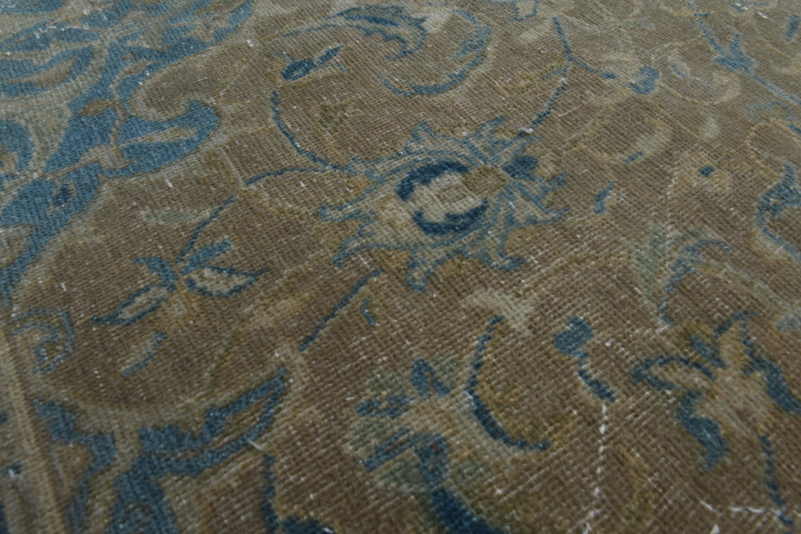 1970s Vintage Persian Handmade Wool Cotton Brown Area Rug - 3