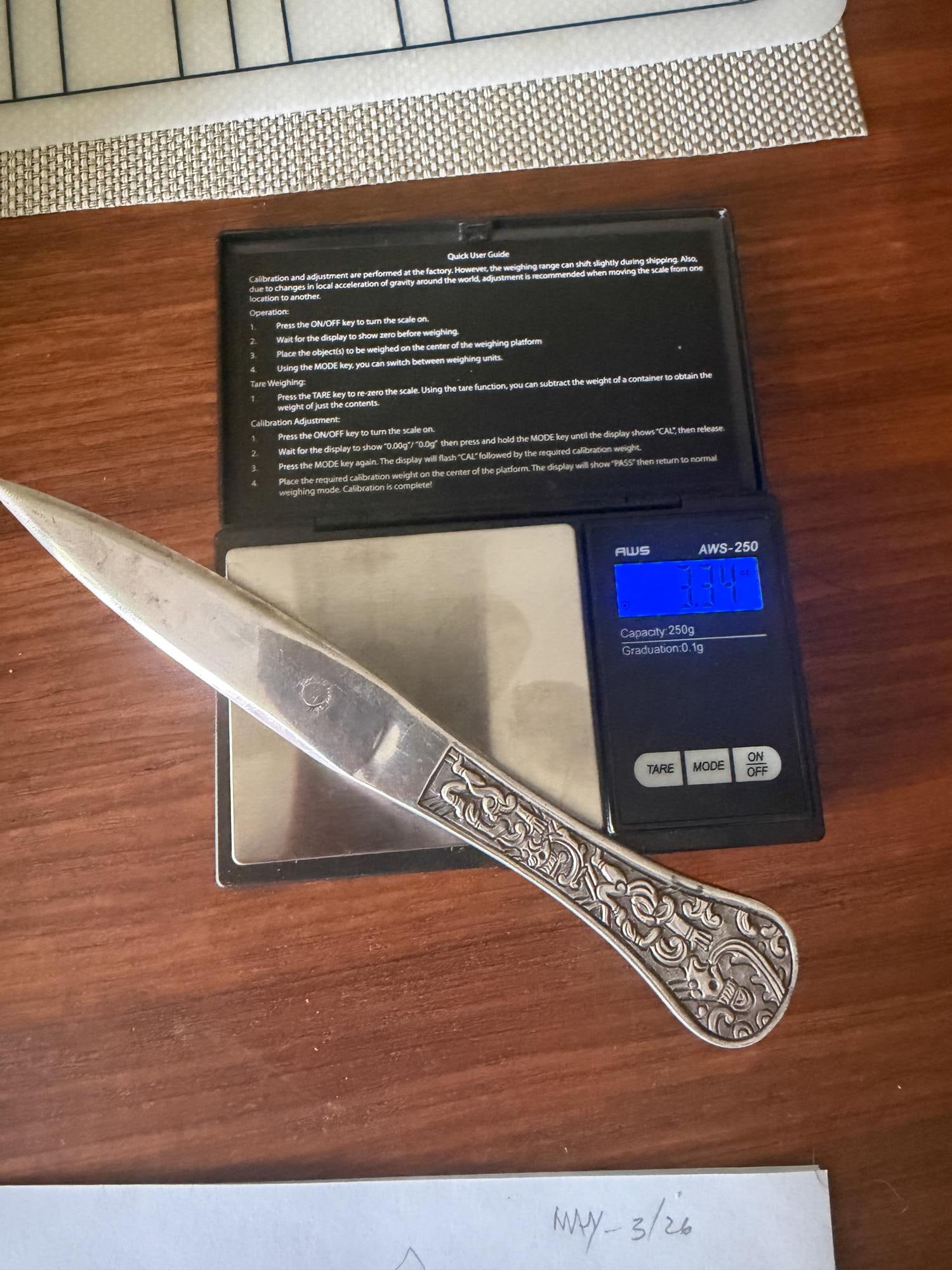 William Spratling Silver Letter Opener Mid-Century Mexican Modernism - 18