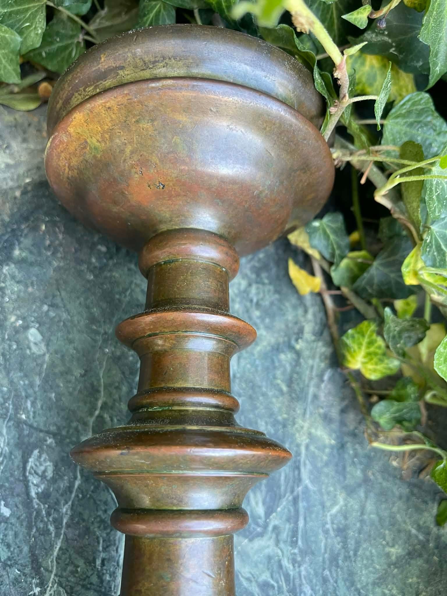 A Pair of Bronze Pricket Candlesticks Circa 1500 - 9