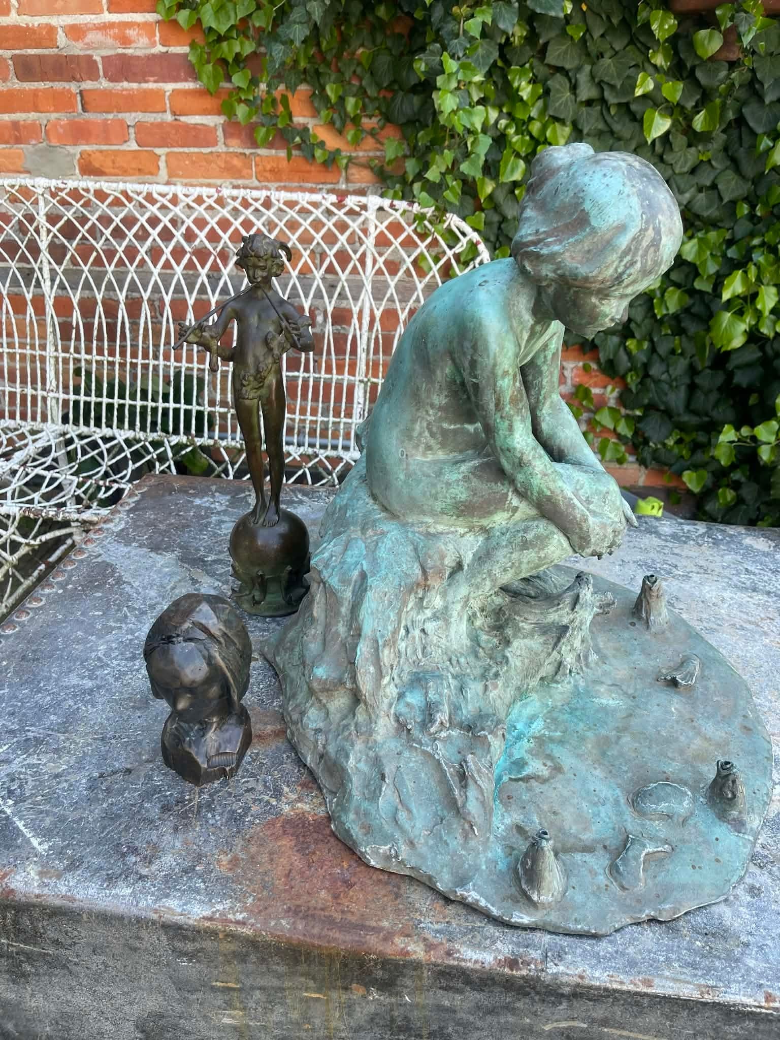 Mid 20th Century Bronze Sculpture "Taos Beauty" by Nicolai Fechin – Native American Portrait - 14