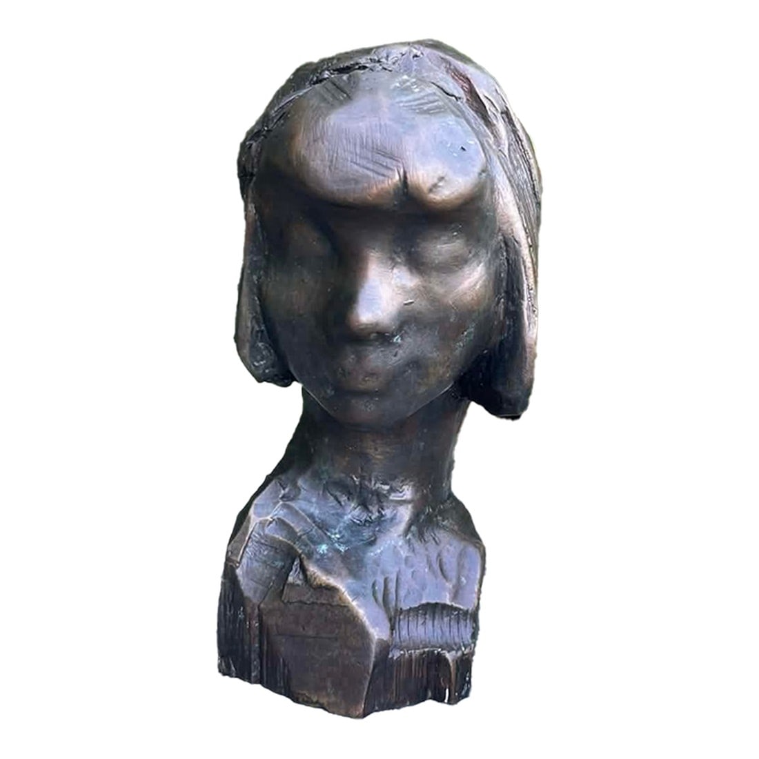 Mid 20th Century Bronze Sculpture "Taos Beauty" by Nicolai Fechin – Native American Portrait (1 of 14)