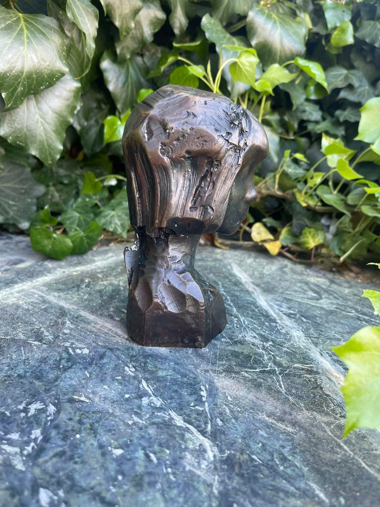 Mid 20th Century Bronze Sculpture "Taos Beauty" by Nicolai Fechin – Native American Portrait - 9