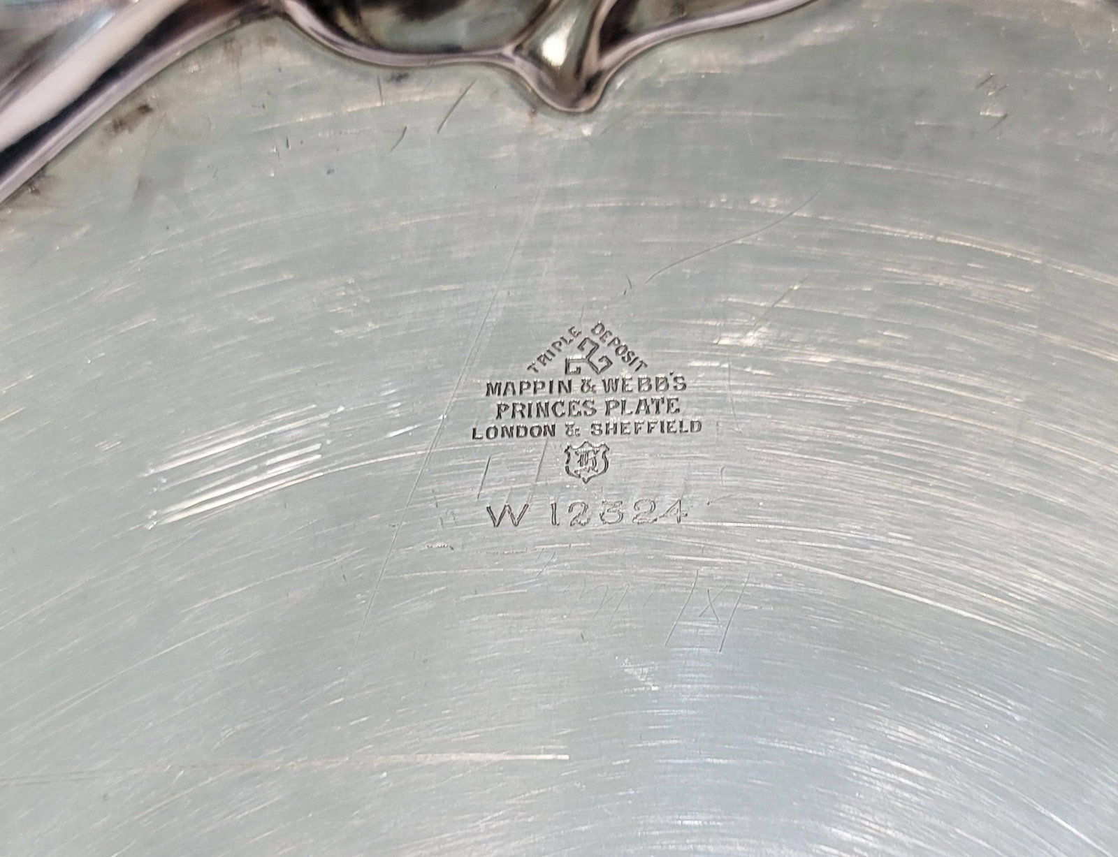 Large Sheffield English Mappin & Webb Silverplate Serving Tray c.1860s - 12