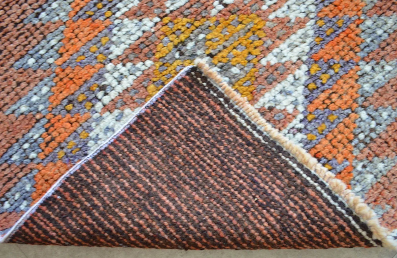 1960s Vintage Hand Knotted Turkish Runner - 10