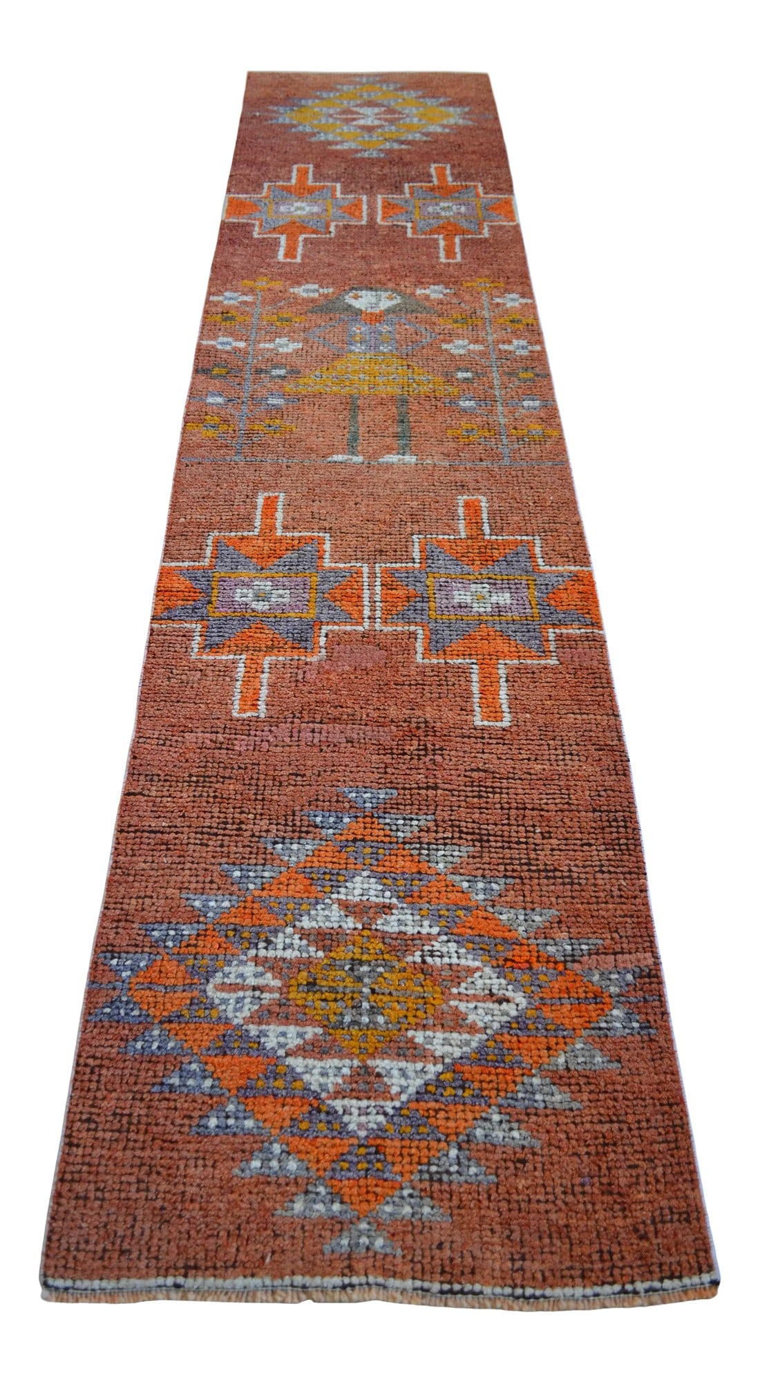 1960s Vintage Hand Knotted Turkish Runner: Vintage Turkish runner rug from the Kurdish region. ***size: 2'7" x 11'2" / 31" X 134" ***age: about 50-60 years old ***material: wool on wool ***condition: Used. In good condition. Herki rugs are