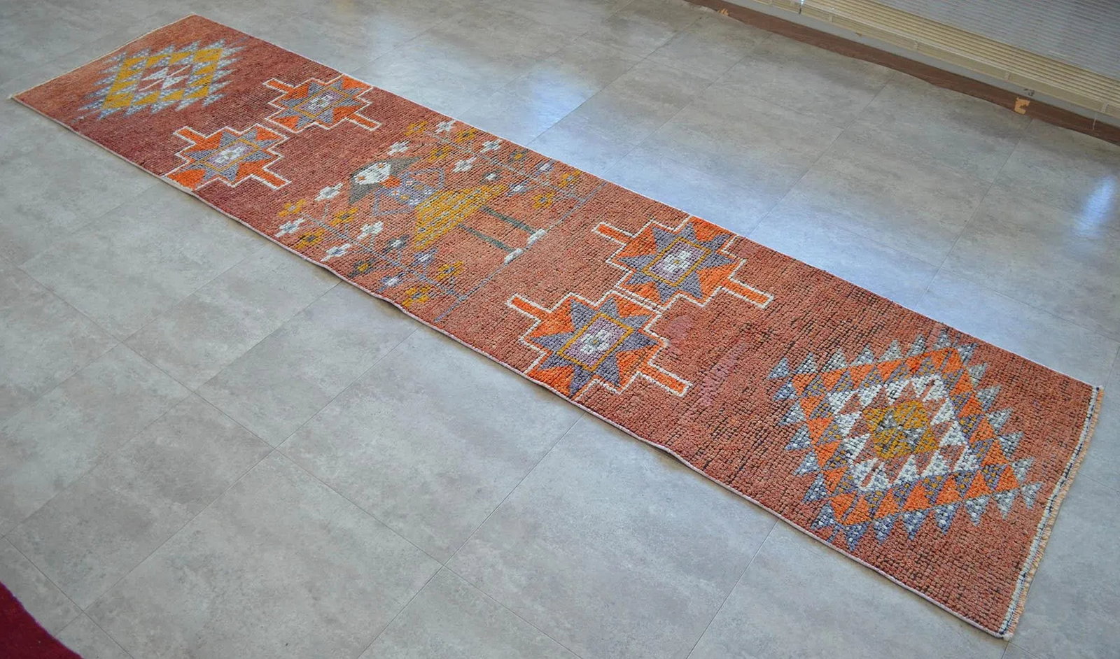 1960s Vintage Hand Knotted Turkish Runner - 2