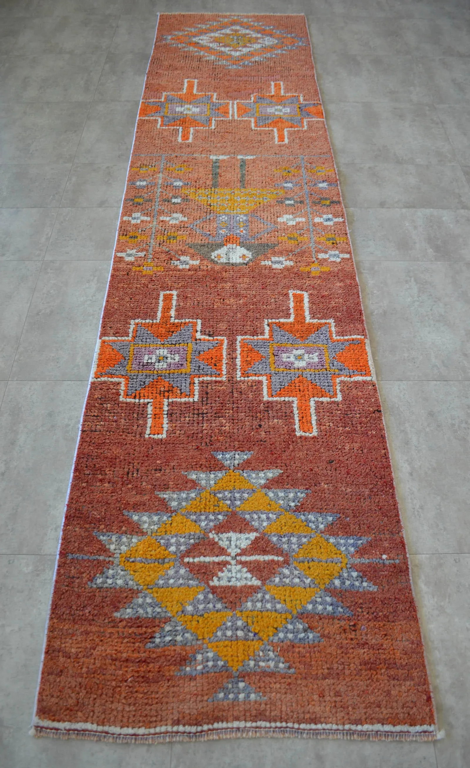 1960s Vintage Hand Knotted Turkish Runner - 3