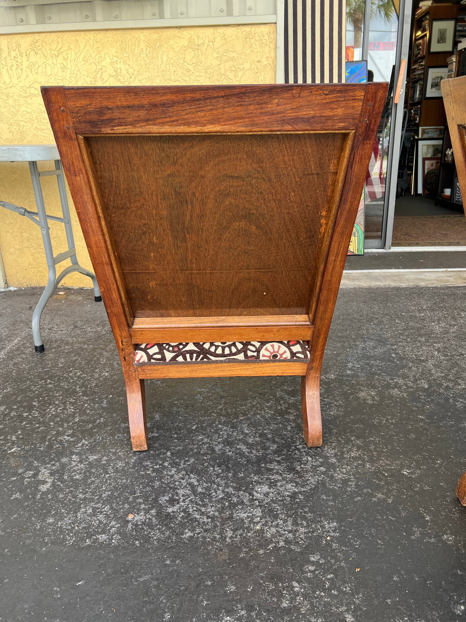 Vintage Mid Century Wood & Cane Back Chairs With Pillows - 6 - 9