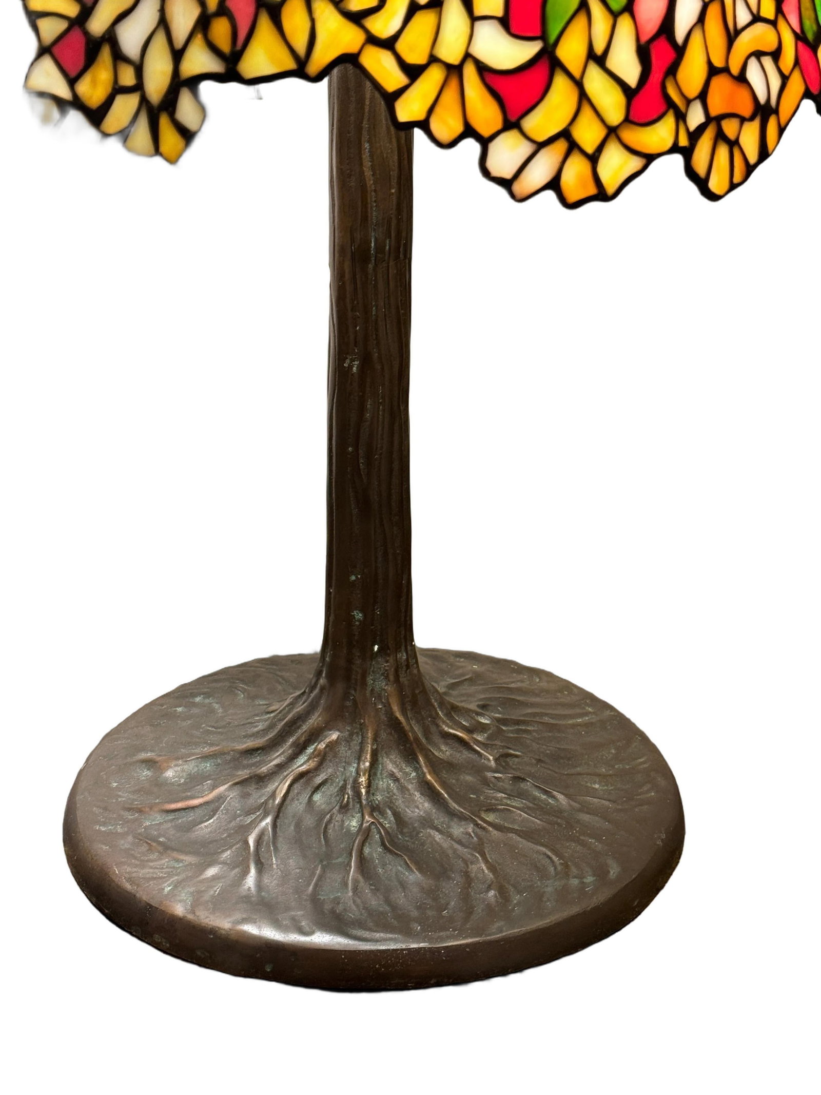 Vintage Stained Glass Desk or Table Lamp - 5