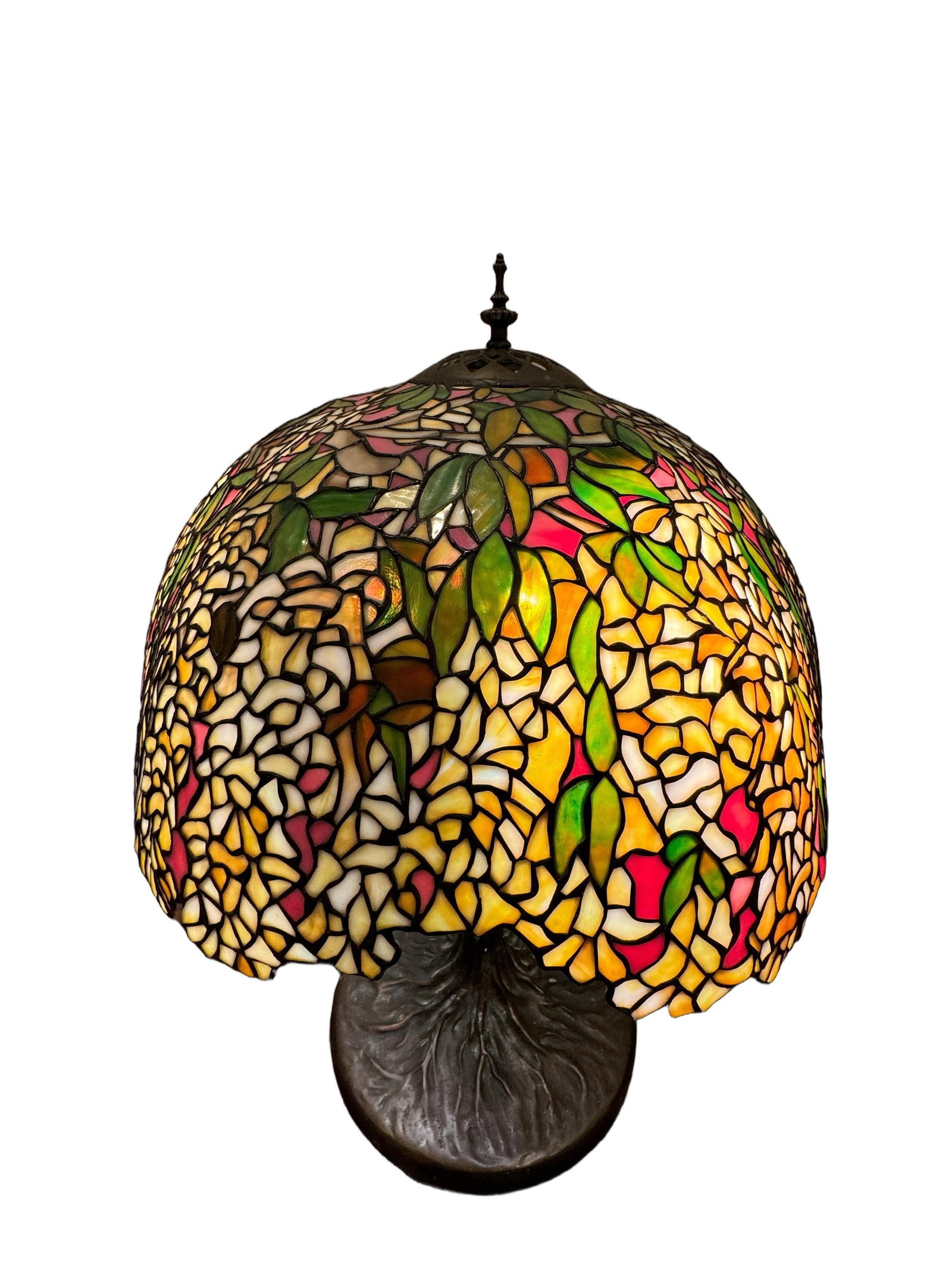 Vintage Stained Glass Desk or Table Lamp - 7