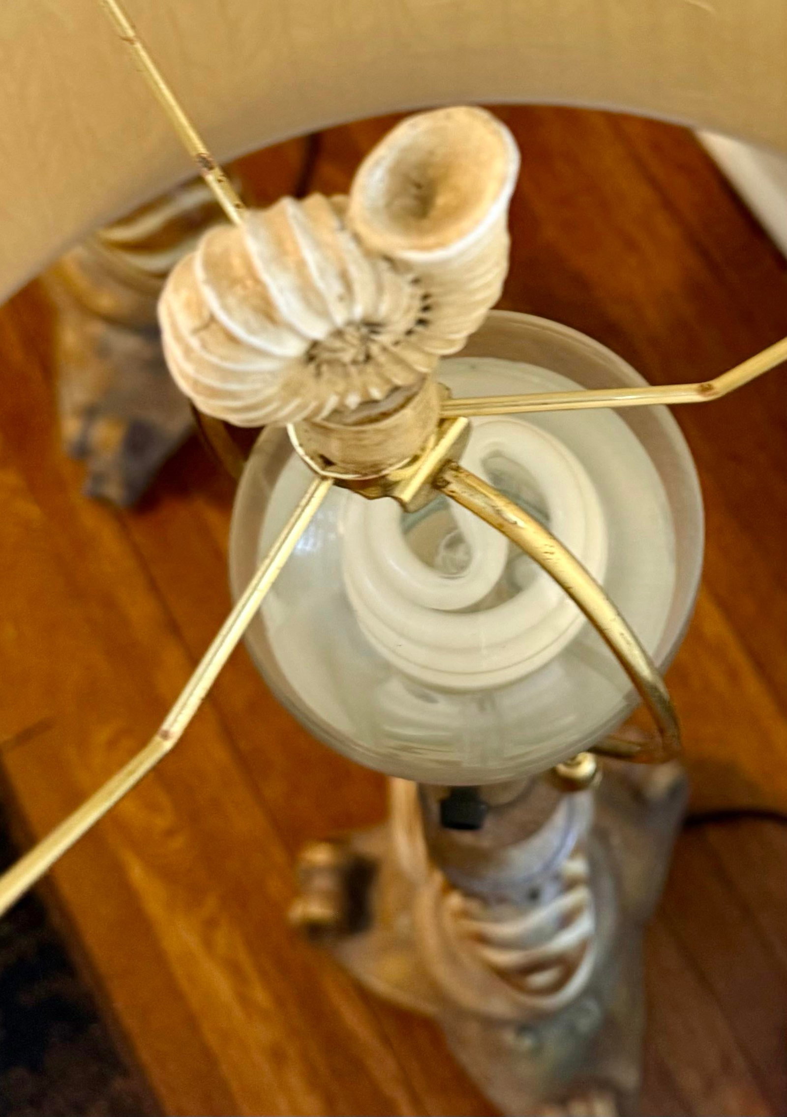 Mid 20th Century Nautilus Shell Table Lamps - a Pair - 12