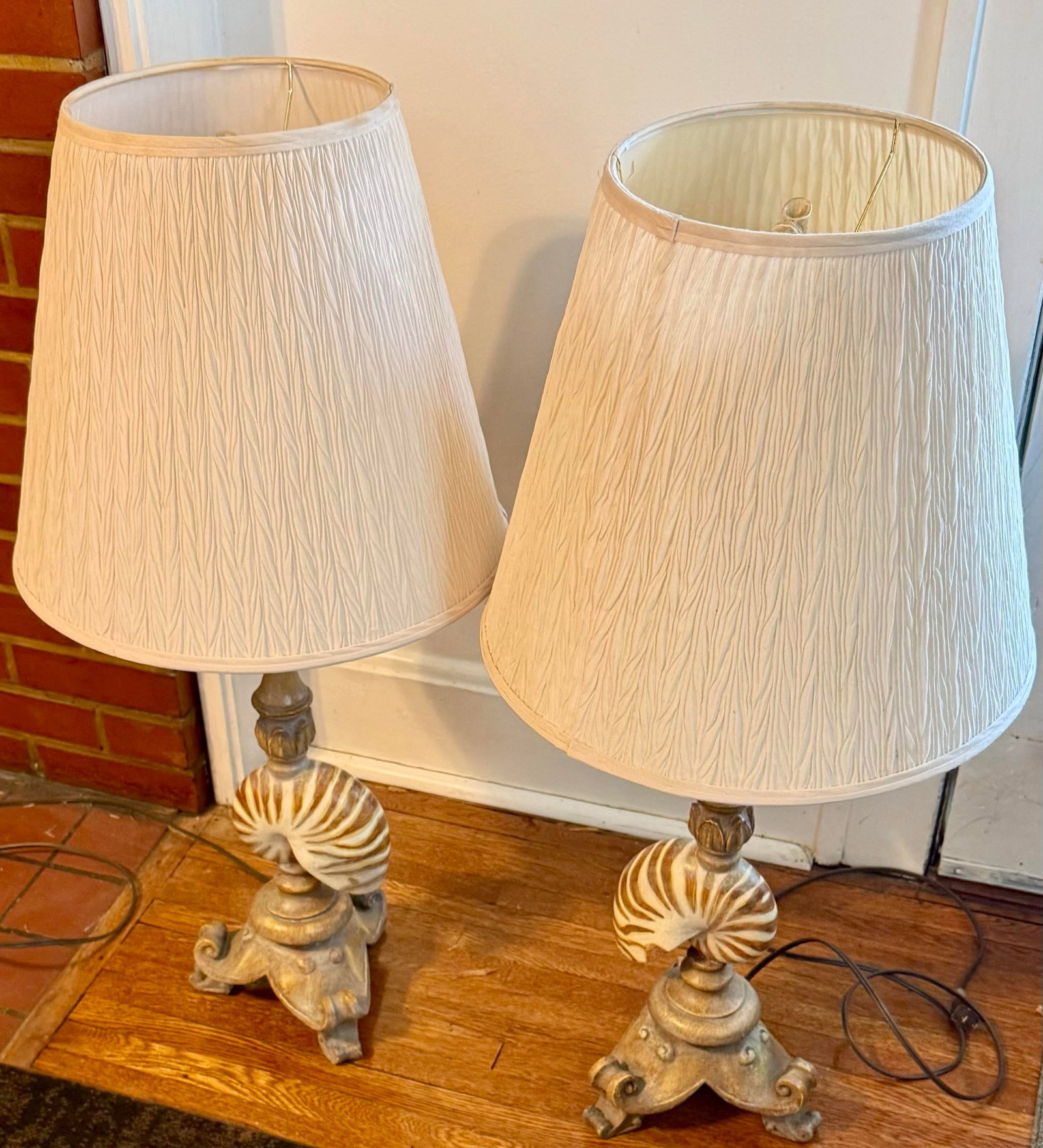 Mid 20th Century Nautilus Shell Table Lamps - a Pair - 6