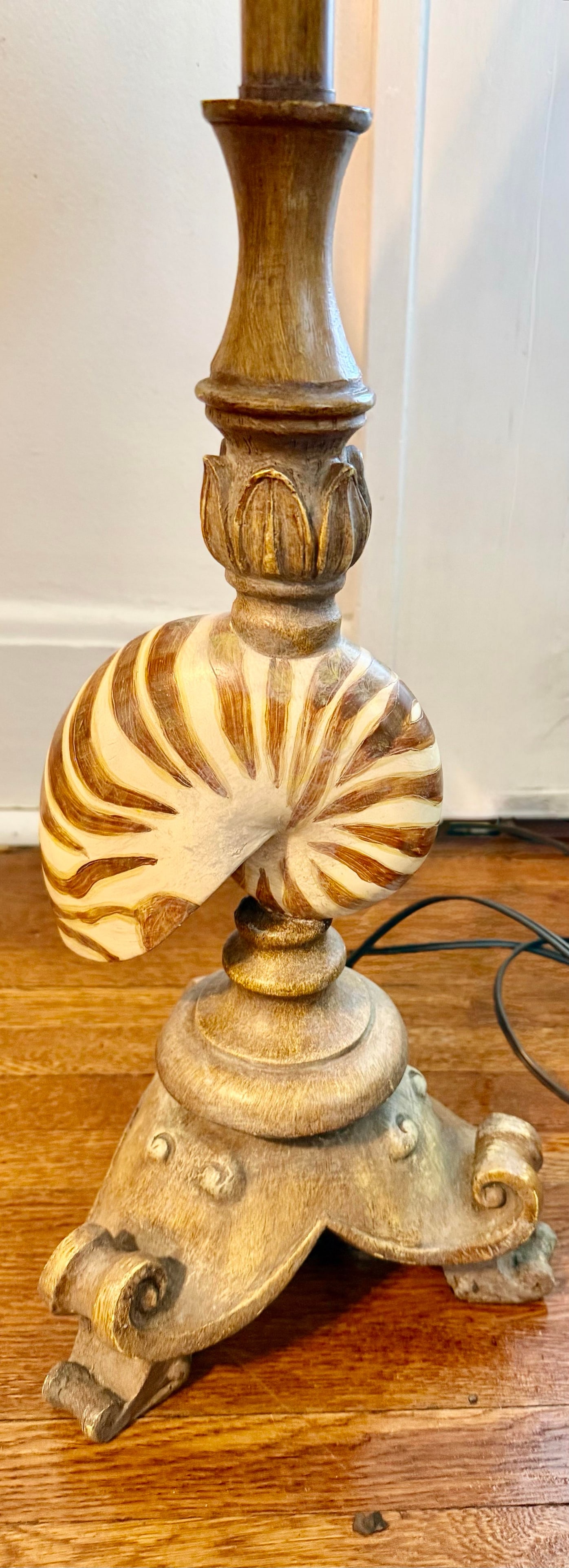 Mid 20th Century Nautilus Shell Table Lamps - a Pair - 7