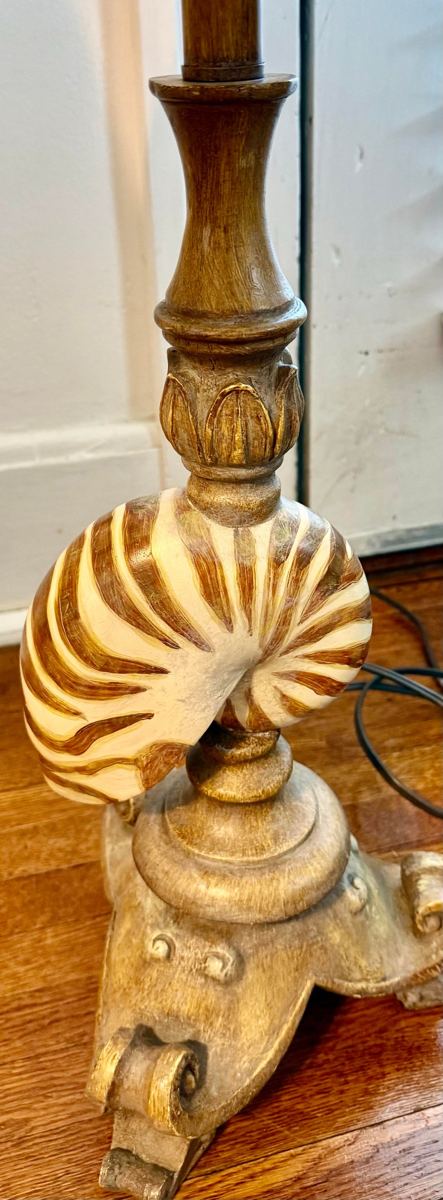 Mid 20th Century Nautilus Shell Table Lamps - a Pair - 8