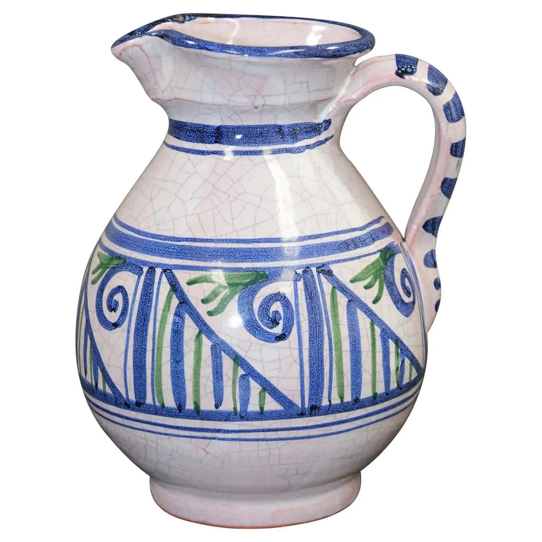 1960s Talavera Handcrafted Ceramic Glazed Vase Pitcher - 13