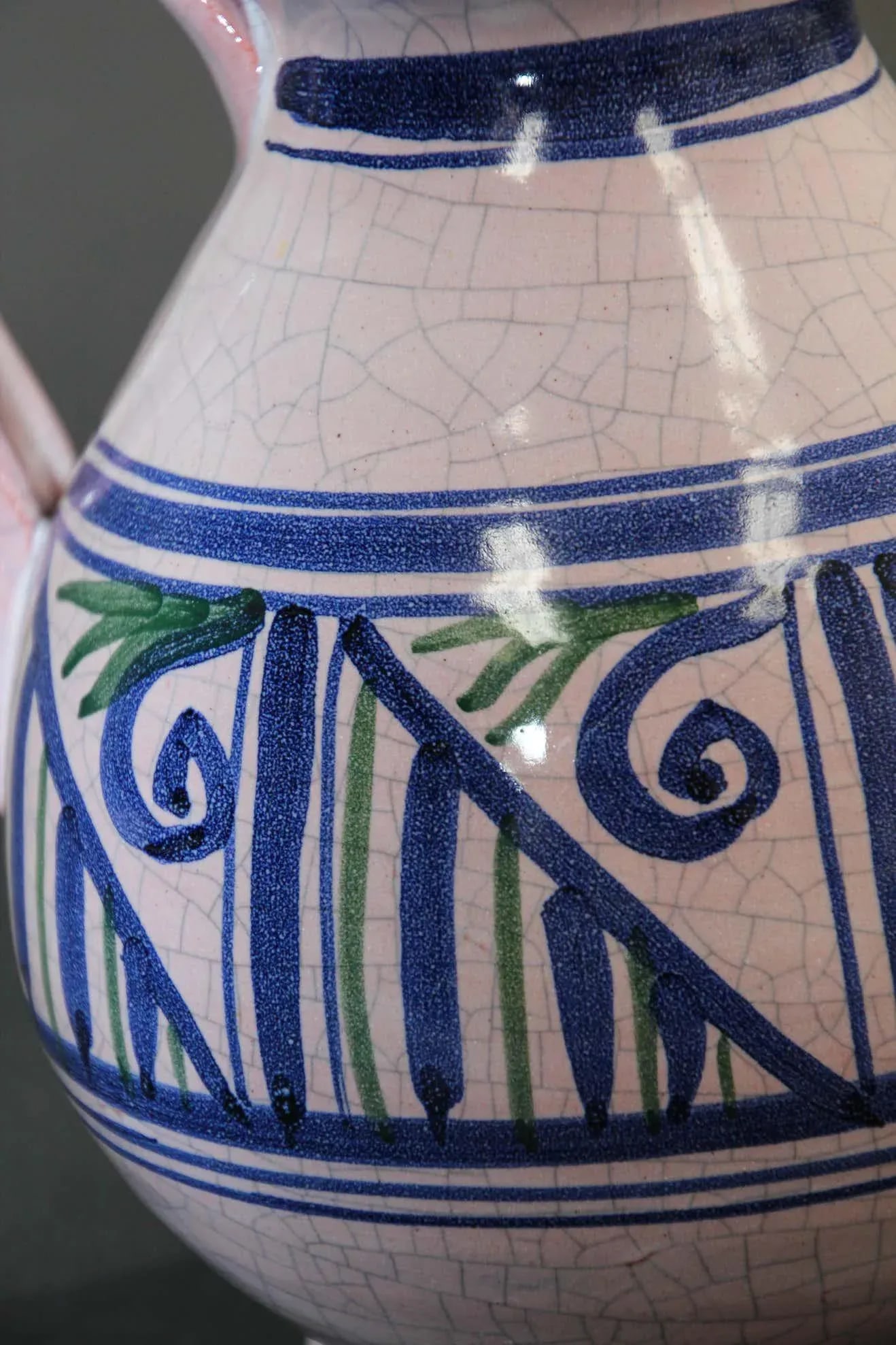 1960s Talavera Handcrafted Ceramic Glazed Vase Pitcher - 3