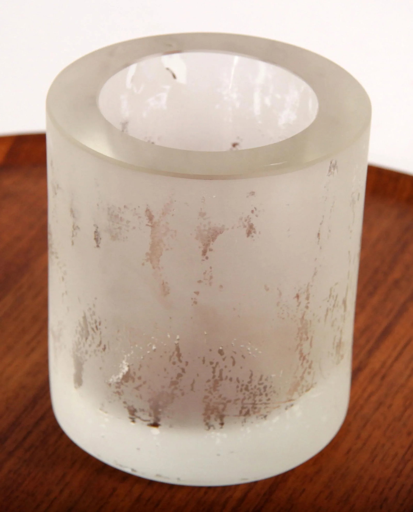 Mid Century Modern Cylinder Art Glass Vase in the Manner of Ward Bennett - 10