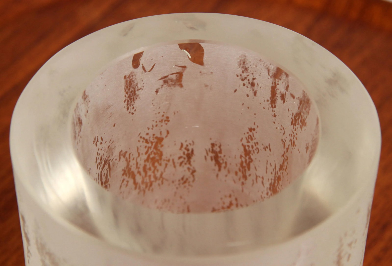 Mid Century Modern Cylinder Art Glass Vase in the Manner of Ward Bennett - 11