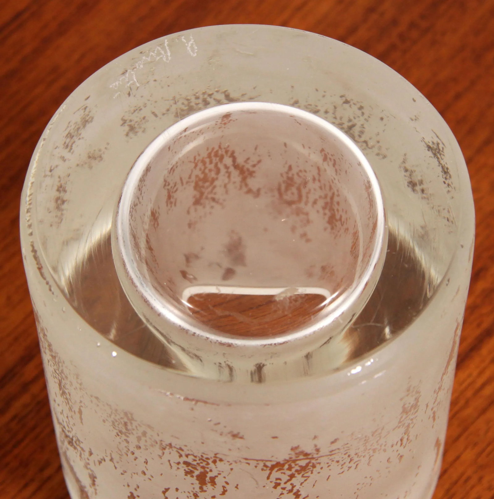Mid Century Modern Cylinder Art Glass Vase in the Manner of Ward Bennett - 12