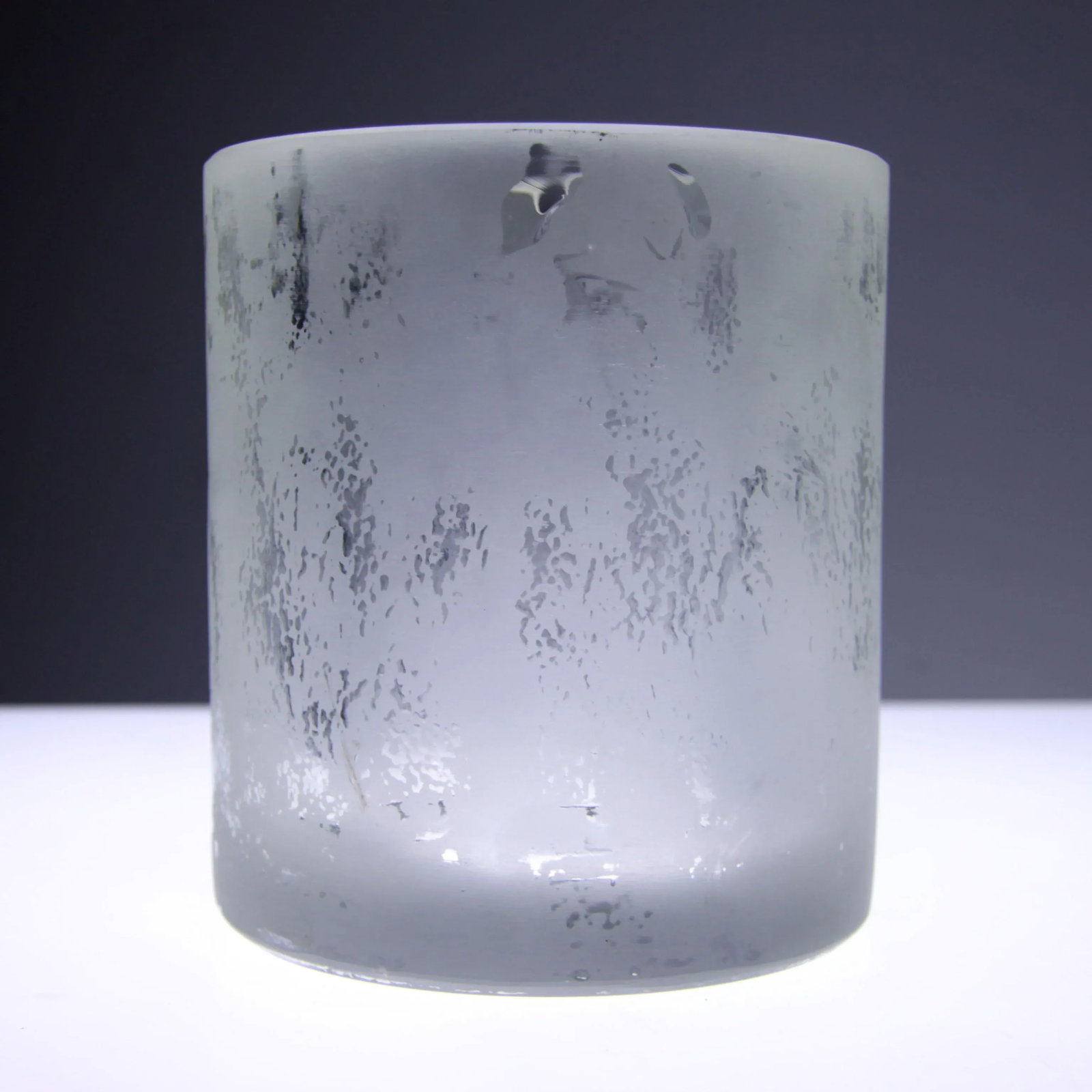 Mid Century Modern Cylinder Art Glass Vase in the Manner of Ward Bennett - 3
