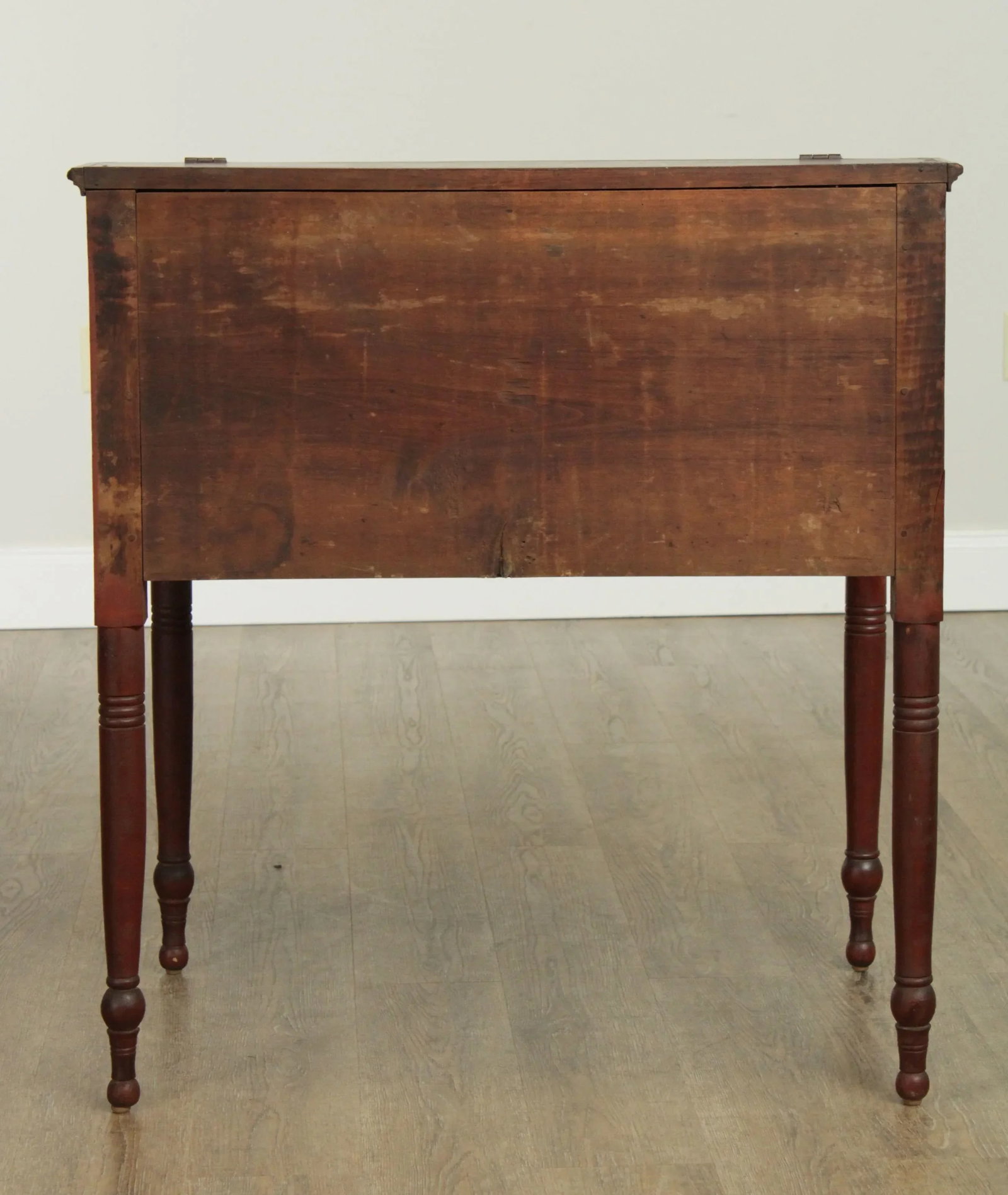 Antique 19th Century Red Painted Primitive Slant Top School Masters Desk - 5